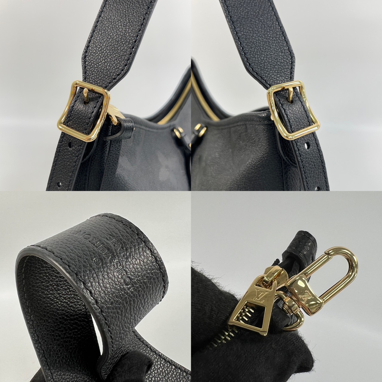 路易威登 LOUIS VUITTON CarryAll PM  黑色 牛皮 肩背包 M46288 晶片款  原廠盒子/防塵袋/購買證明/背帶/內袋