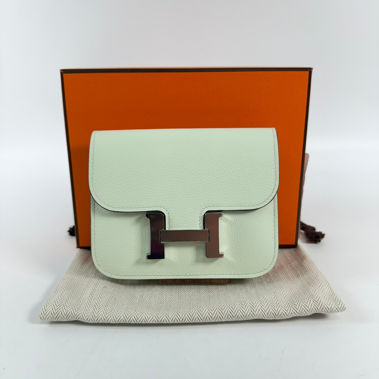 愛馬仕 Hermès Constance Bag Epsom 康康包 短夾 Slim  CNSLIM U AM 010 UH  原廠盒子/防塵袋/內袋