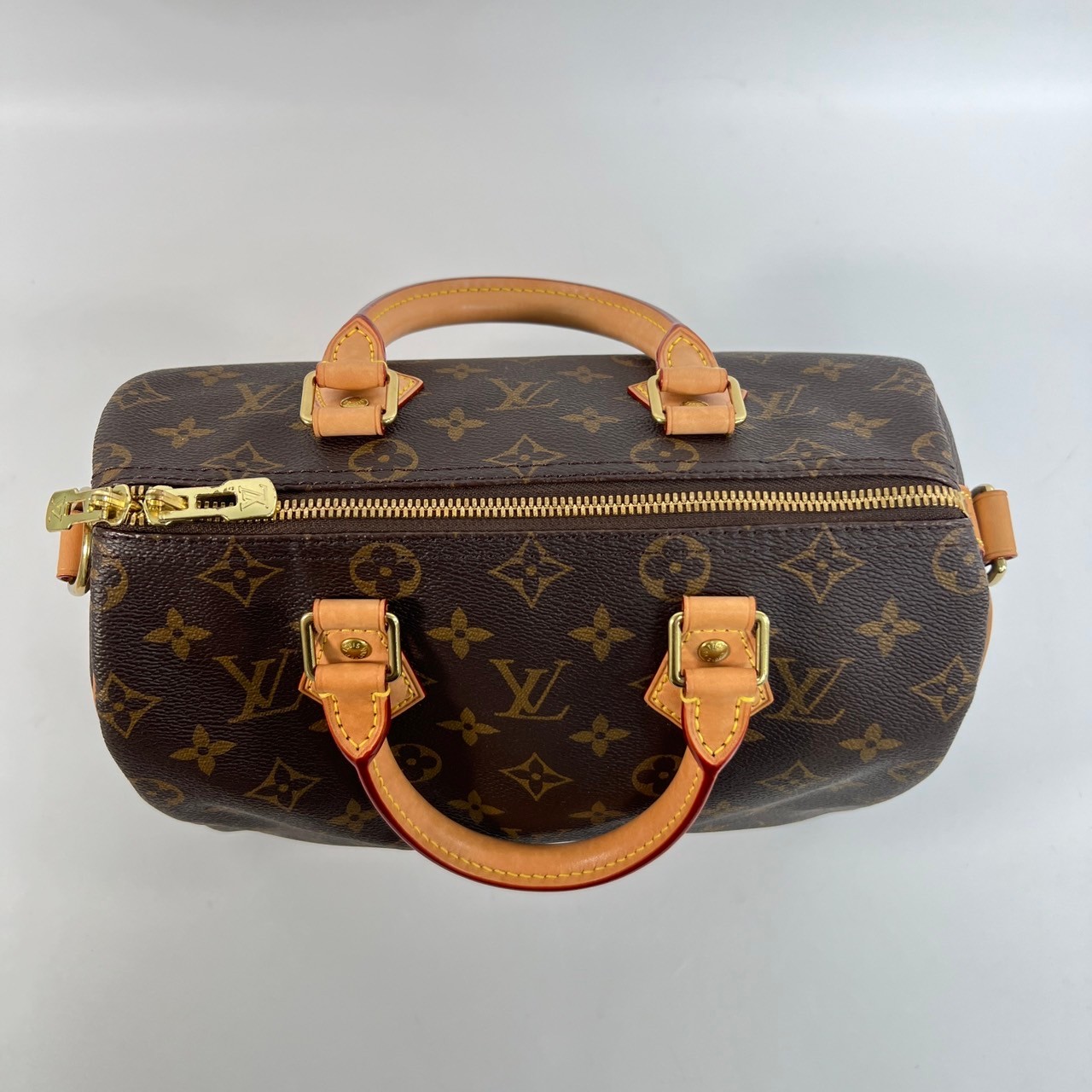 路易威登 LOUIS VUITTON Speedy Bandoulière  25 原花 手提 斜背 波士頓包 M41113 晶片款  防塵袋/背帶/鎖組