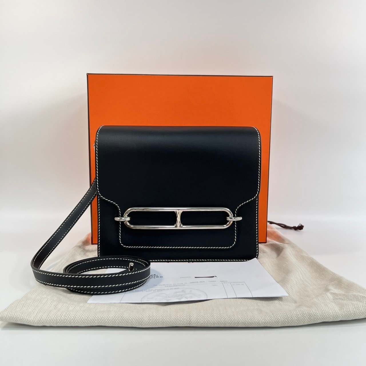 愛馬仕 Hermès Roulis 豬鼻子 斜背包 23 RO23 D HA 005 00/BHMS30H073677CK89  原廠盒子/防塵袋2/購買證明影本