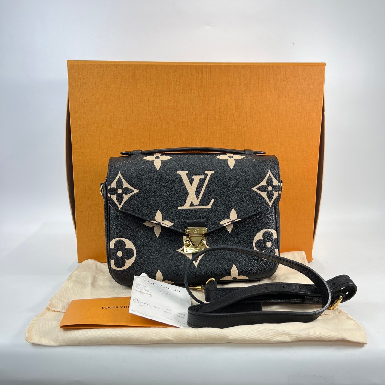 路易威登 LOUIS VUITTON Pochette Métis LOGO 牛皮 釦式 手提 斜背包 M45773 晶片款  原廠盒子/防塵袋/背帶/購買證明