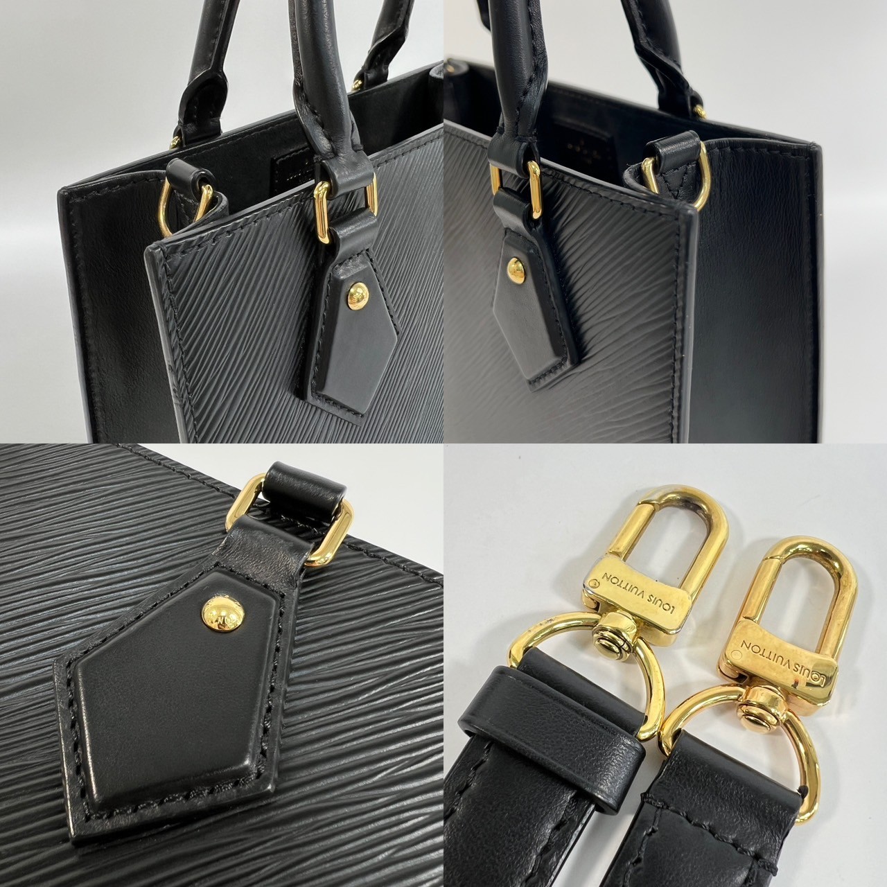 路易威登 LOUIS VUITTON Sac Plat BB 手提包 M20958 晶片款 黑金EPI Sac Plat BB 原廠盒子/防塵袋/背帶/購買證明