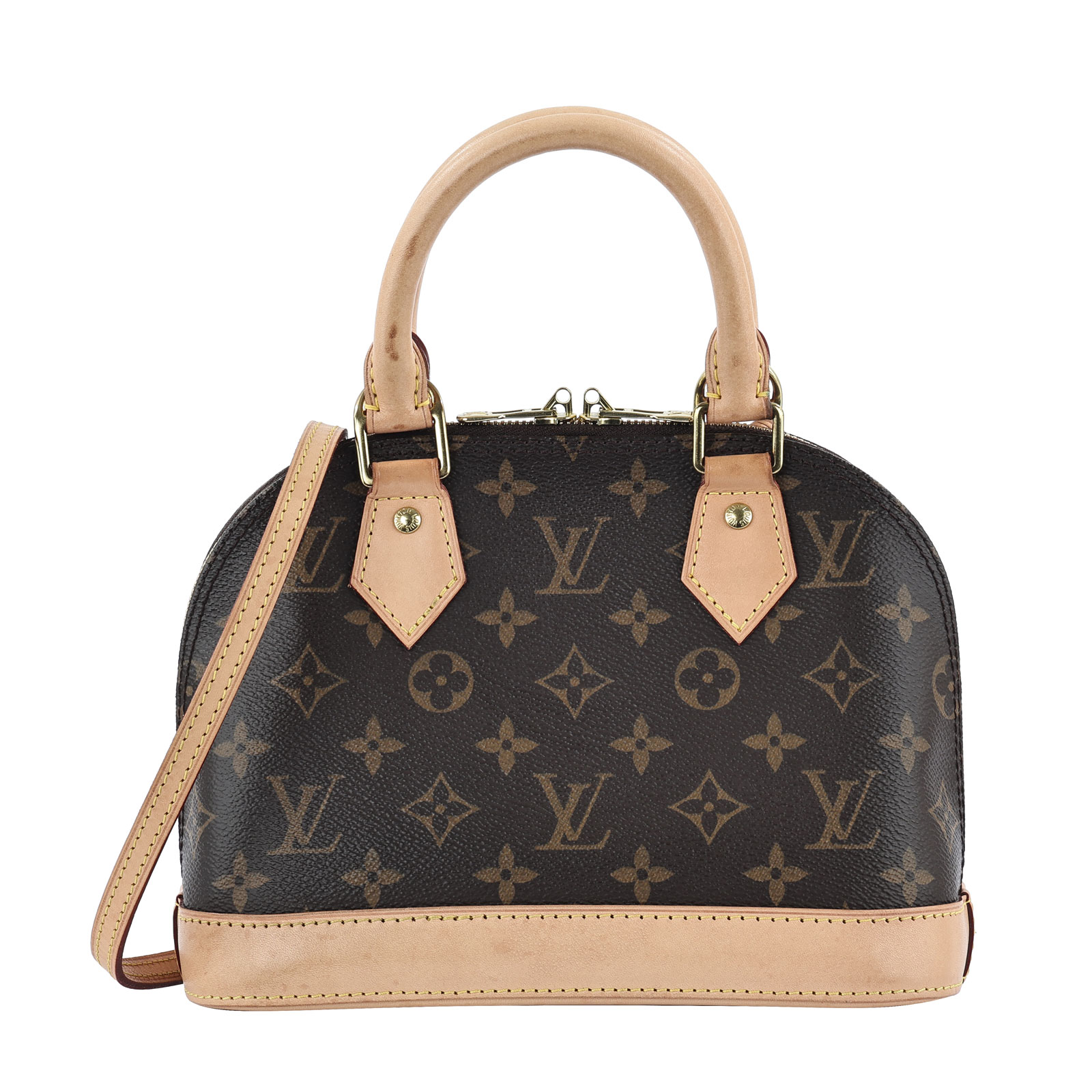 路易威登 LOUIS VUITTON Alma BB 可斜背 手提包 經典帆布 M53152 原花ALMA BB 原廠盒子/防塵袋2/背帶/鎖組/購買證明