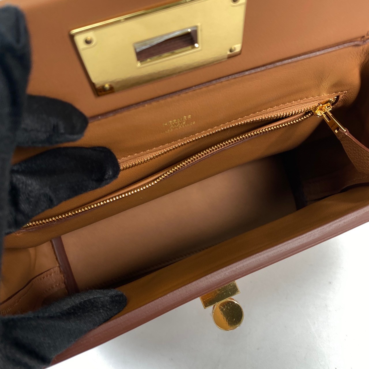 愛馬仕 Hermès 24/24 21 手提包 24/24/21 W IT 135 IC 　W刻 金棕金釦 MINI 24/24 原廠盒子/防塵袋/背帶