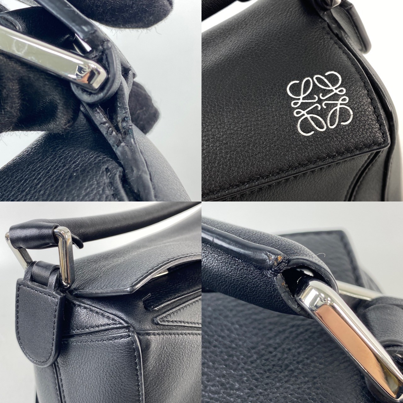 羅意威 LOEWE Small Puzzle bag 肩背 斜背包  黑PUZZLE SMALL 背帶