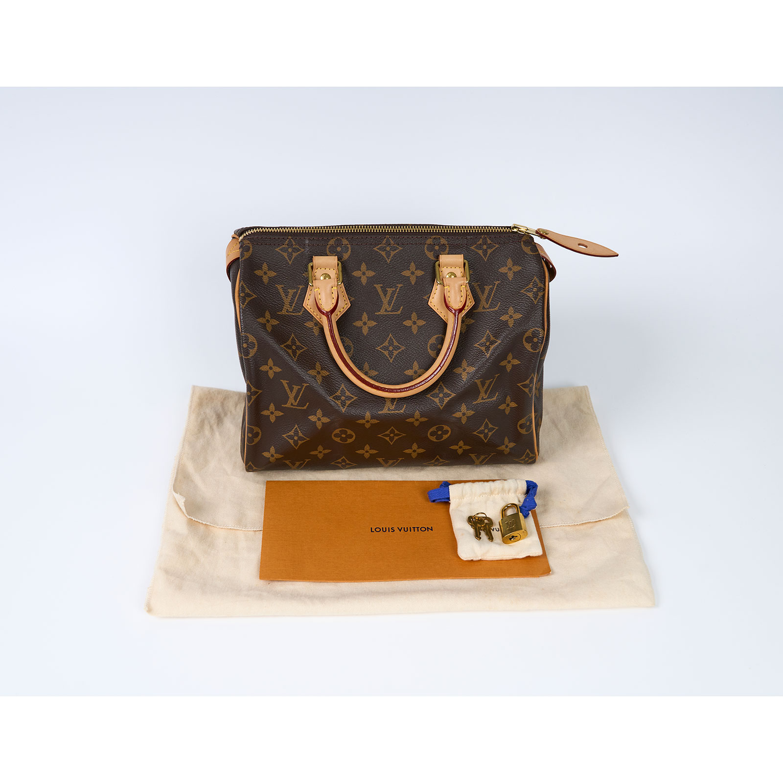 路易威登 LOUIS VUITTON Speedy 25 波士頓包 經典帆布 M41109 原花SPEEDY25 無背帶款 防塵袋/鎖組/購買證明