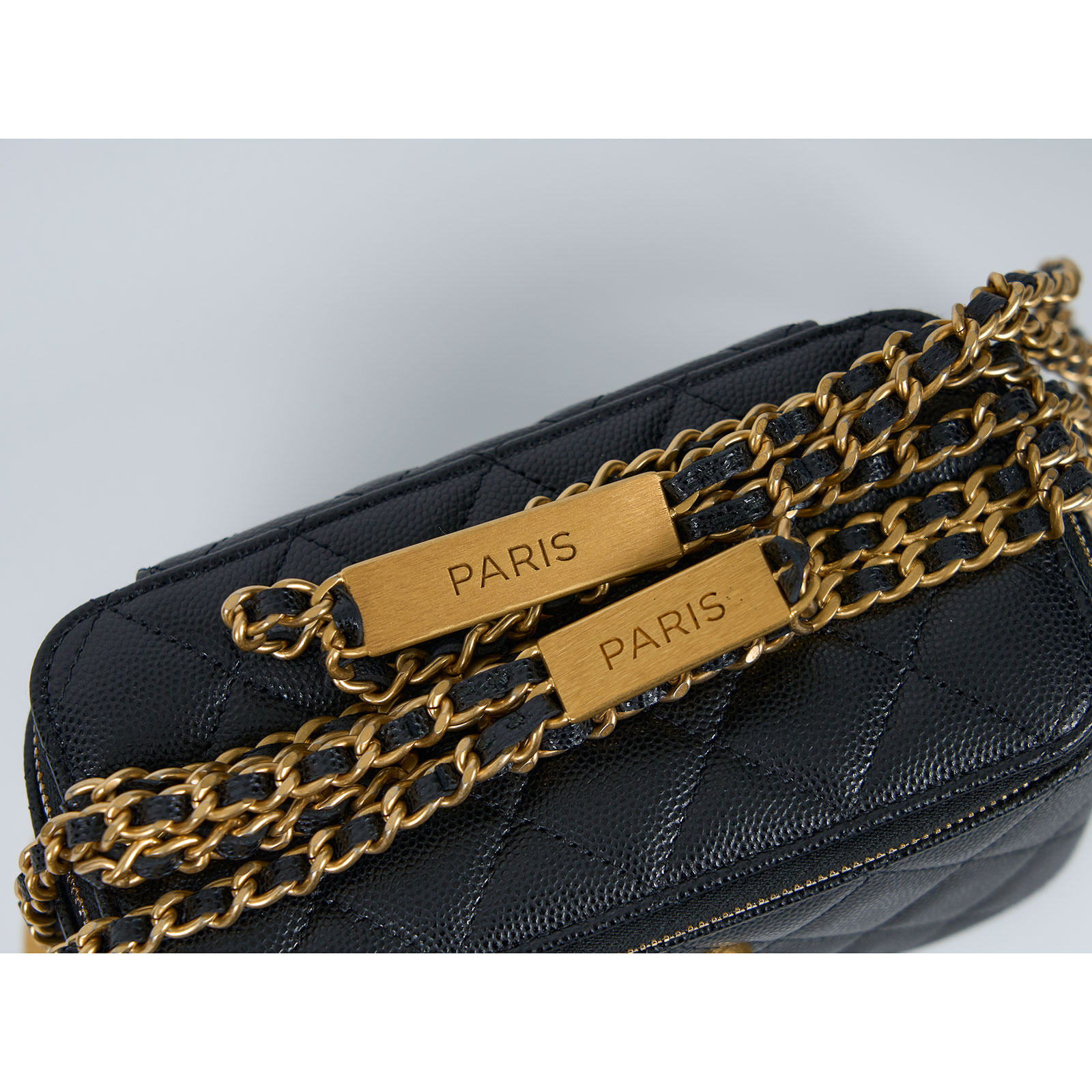 香奈兒CHANEL Vanity Case Handle 斜背手提化妝箱AP3475 晶片款黑金