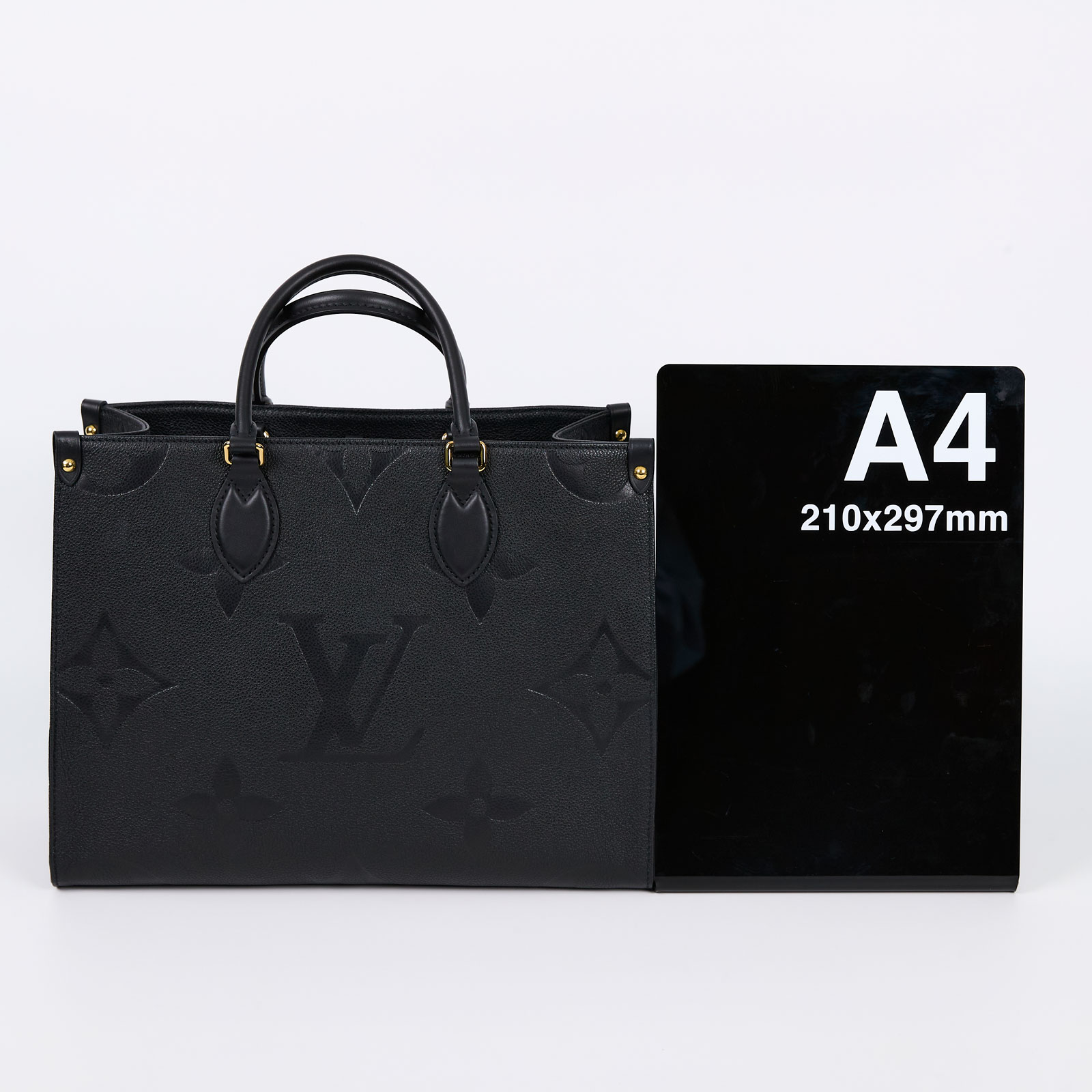 路易威登 LOUIS VUITTON OnTheGo MM 黑色 壓花 手提 肩背包 M45595 晶片款  原廠盒子/防塵袋