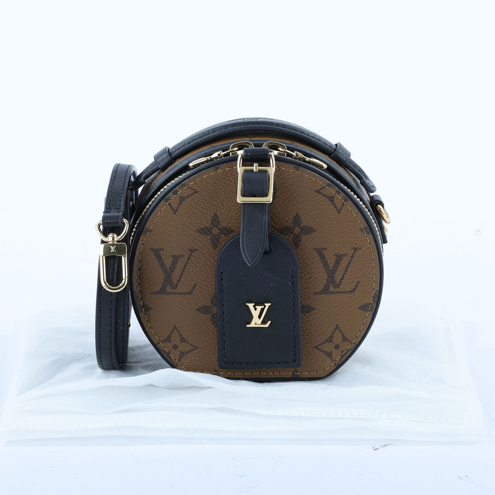 路易威登 LOUIS VUITTON Mini Boîte Chapeau 圓餅盒 M83614 晶片款 原花Mini Boite Chapeau 背帶