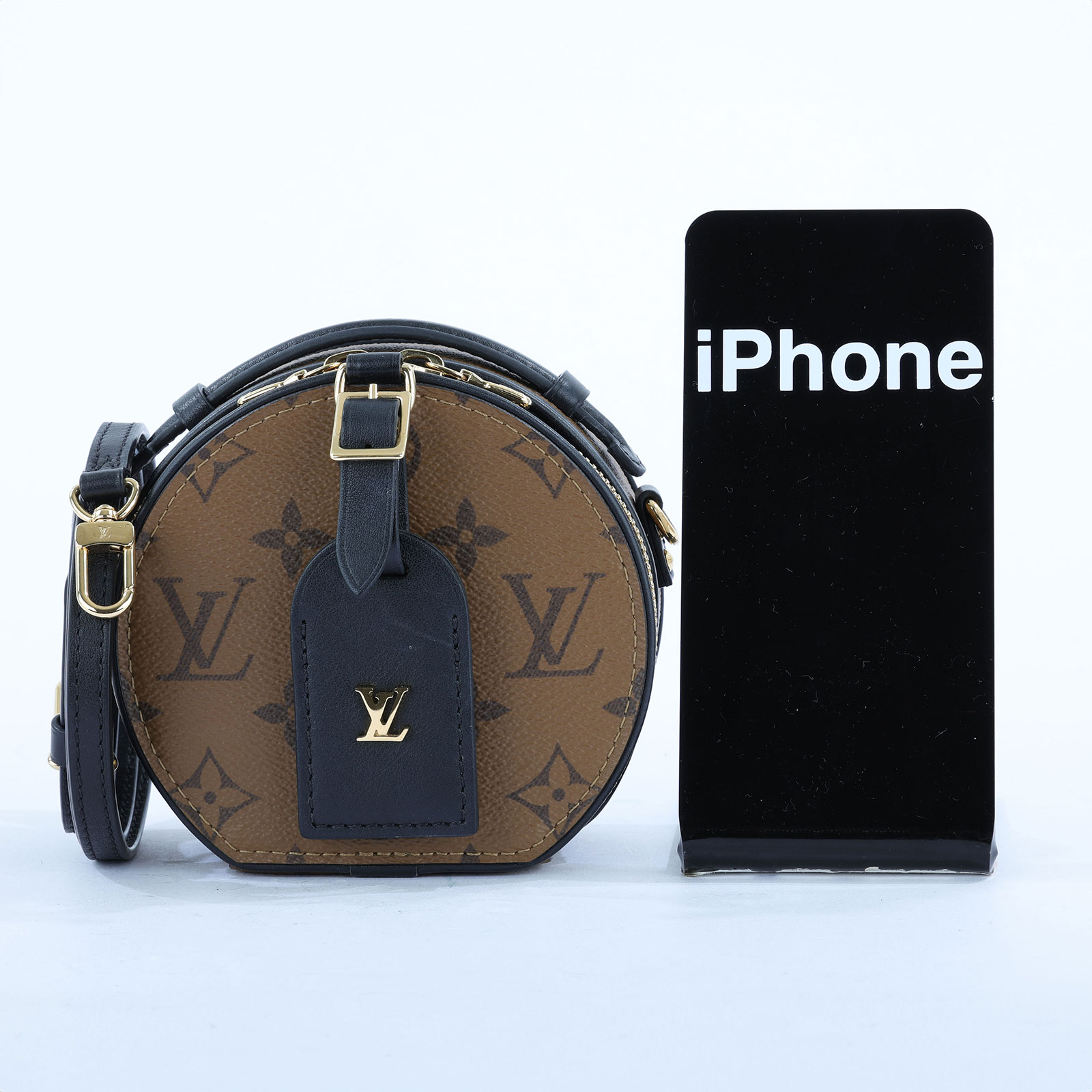 路易威登 LOUIS VUITTON Mini Boîte Chapeau 圓餅盒 M83614 晶片款 原花Mini Boite Chapeau 背帶