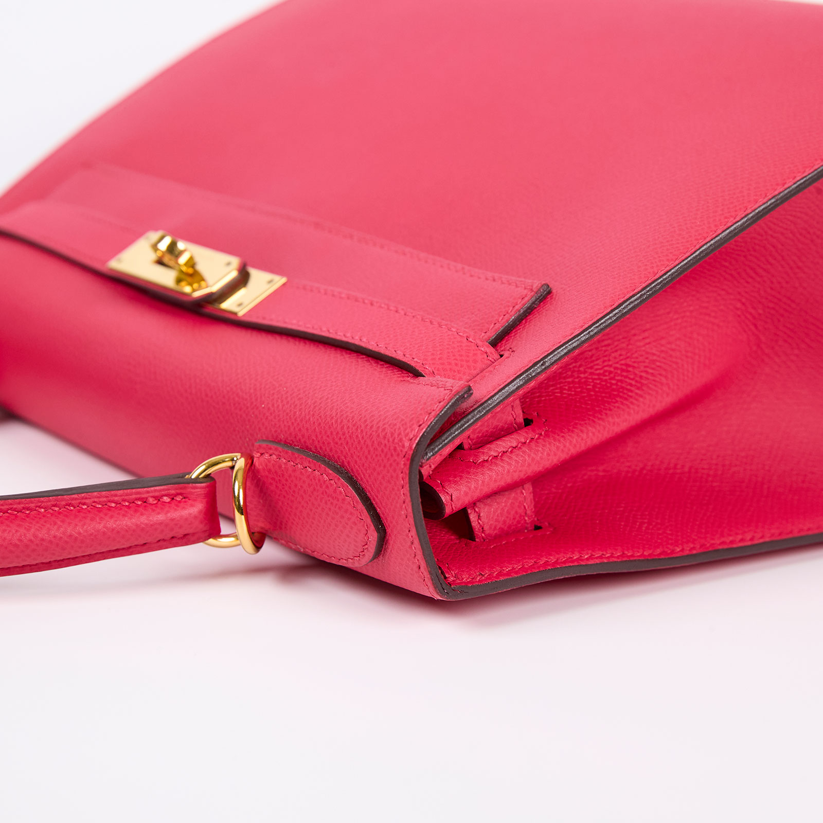 愛馬仕 Hermès Kelly Bag 凱莉包 28 KL28 D AP 044 CM D刻 桃紅金釦KELLY28 原廠盒子/防塵袋2/鎖組/背帶