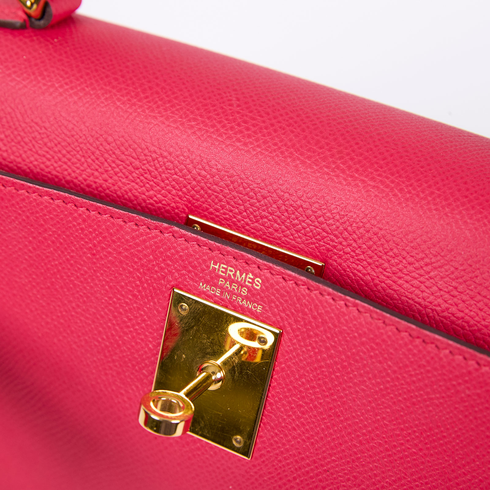 愛馬仕 Hermès Kelly Bag 凱莉包 28 KL28 D AP 044 CM D刻 桃紅金釦KELLY28 原廠盒子/防塵袋2/鎖組/背帶