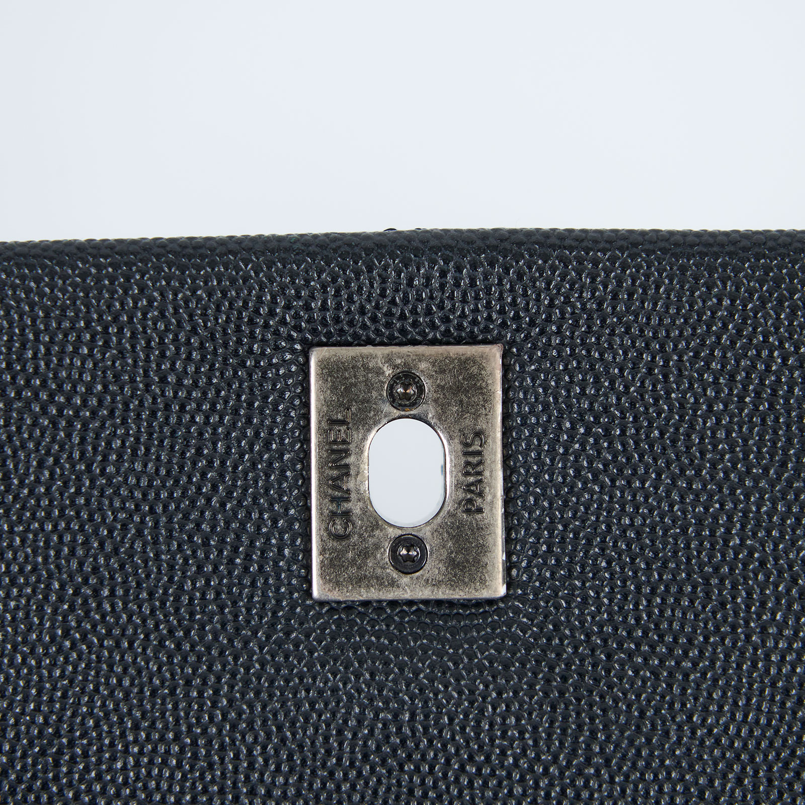 香奈兒 CHANEL Handle 24 手提 口蓋包 A92990 23開黑銀荔枝牛COCO HANDLE23 蜥蜴皮手把 原廠盒子/防塵袋