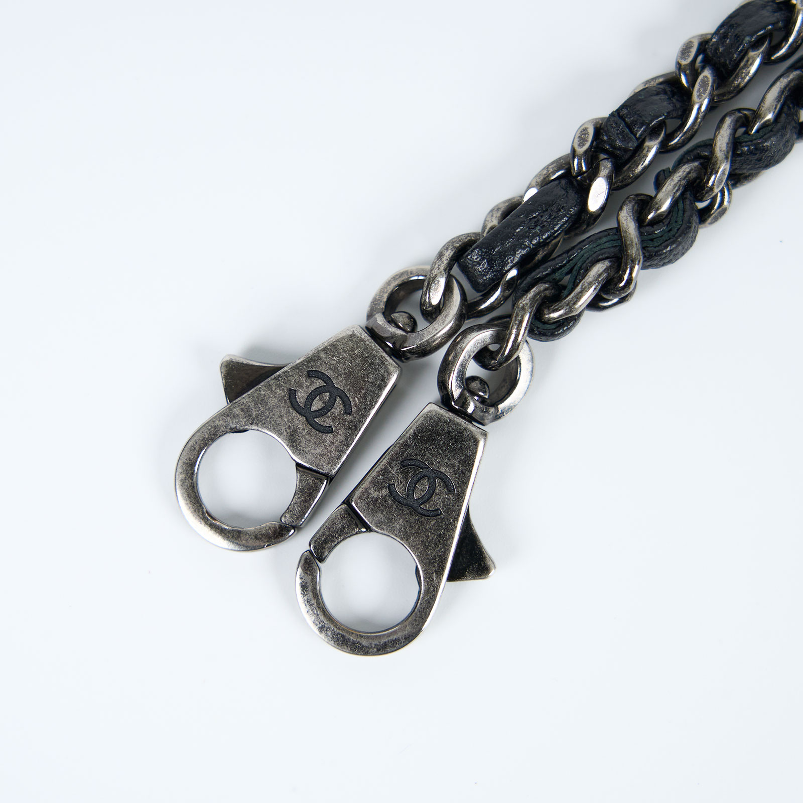 香奈兒 CHANEL Handle 24 手提 口蓋包 A92990 23開黑銀荔枝牛COCO HANDLE23 蜥蜴皮手把 原廠盒子/防塵袋