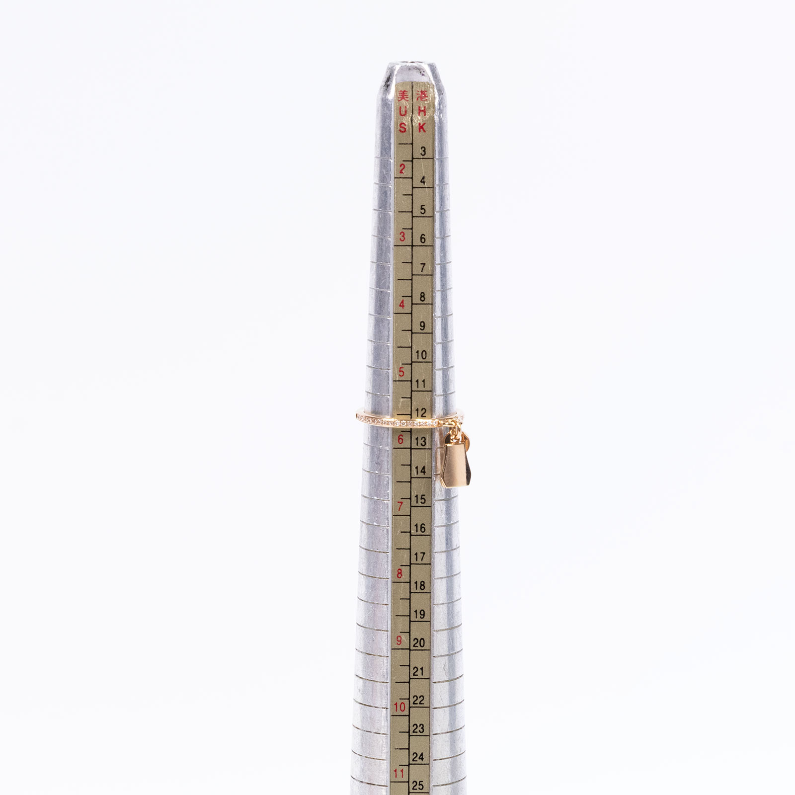 愛馬仕 Hermès Kelly Clochette 戒指 玫瑰金 鑲鑽 KLCLOCHETTER51 H220651B/22A328247  原廠盒子2/保證書/購買證明影本
