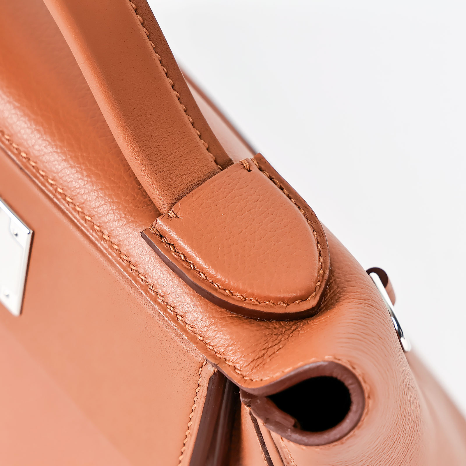 愛馬仕 Hermès 24/24 21 手提包 24/24/21 W HA 686 FW W刻金棕銀釦24/24 MINI 原廠盒子/防塵袋2/背帶