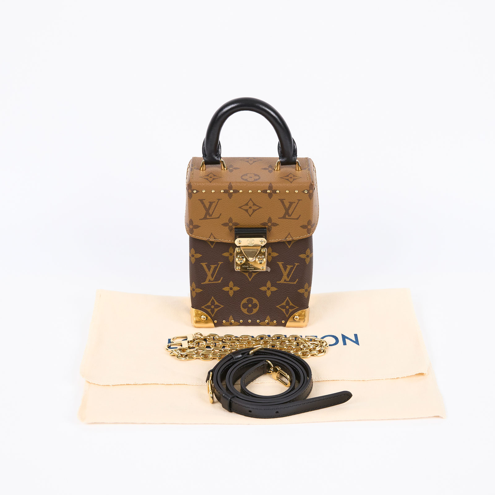 路易威登 LOUIS VUITTON Camera Box 硬盒 手機包 M82465 晶片款 原花Camera Box 背帶2