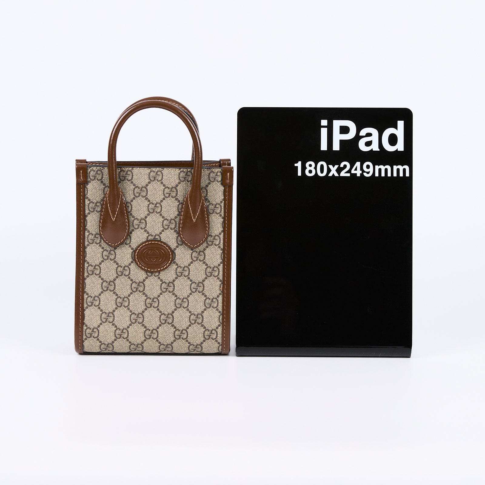 古馳 GUCCI Interlocking G 迷你 手提袋 671623 咖INTERLOCKING 琴譜包 防塵袋/背帶