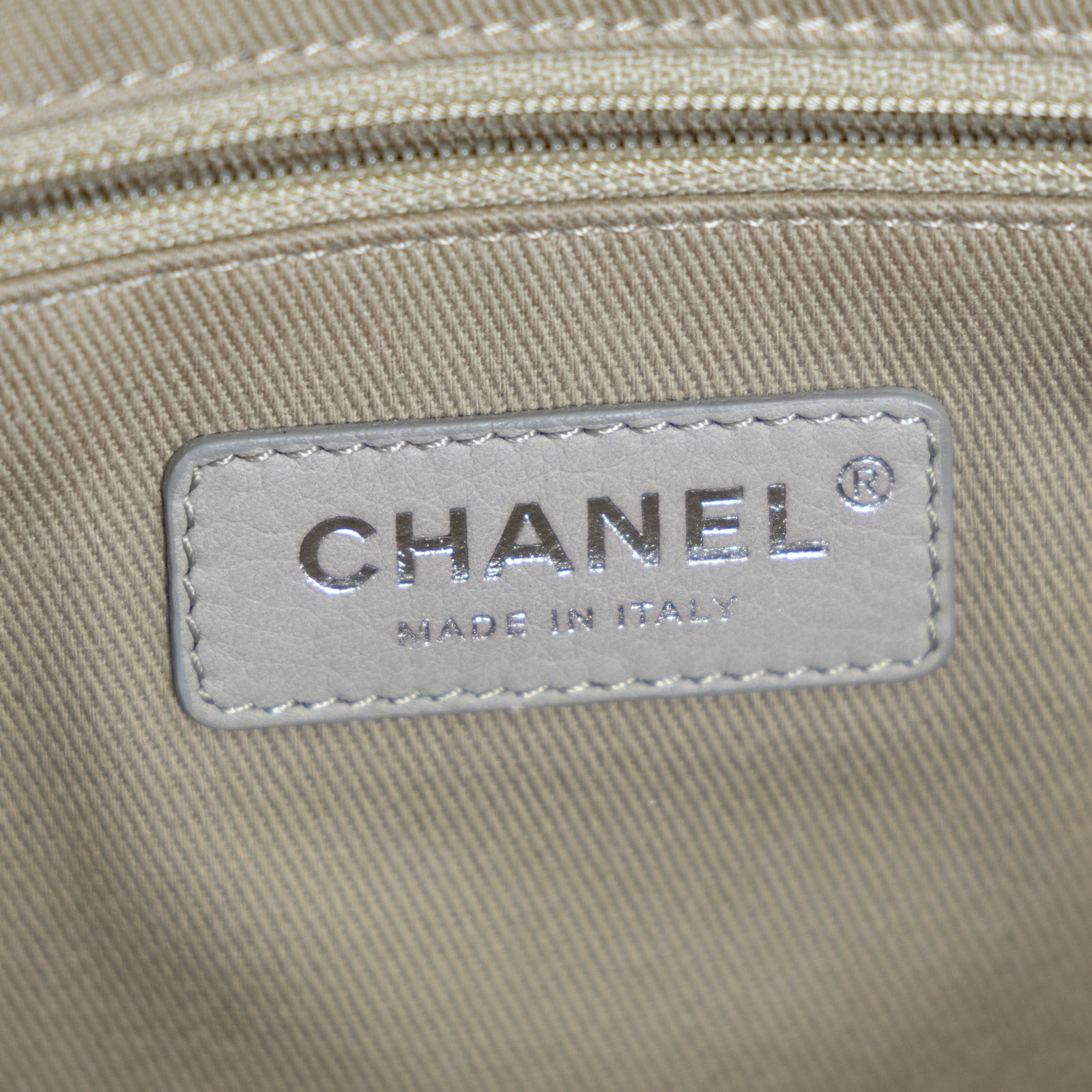 香奈兒 CHANEL DEAUVILLE MM 沙灘 托特包  晶片款 灰綠Deauville沙灘包MM 內袋