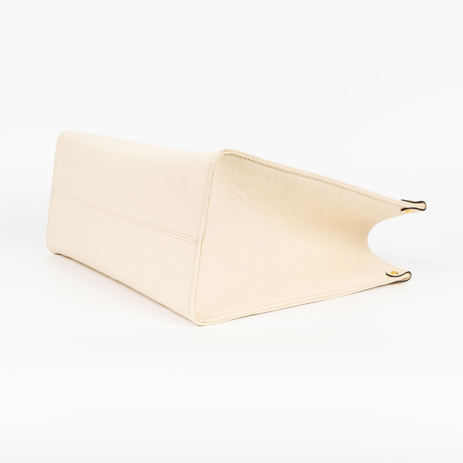 路易威登 LOUIS VUITTON OnTheGo MM 米色 壓花 手提 肩背包 M45607 晶片款 奶油色原花壓紋ON THE GO MM 無附屬品