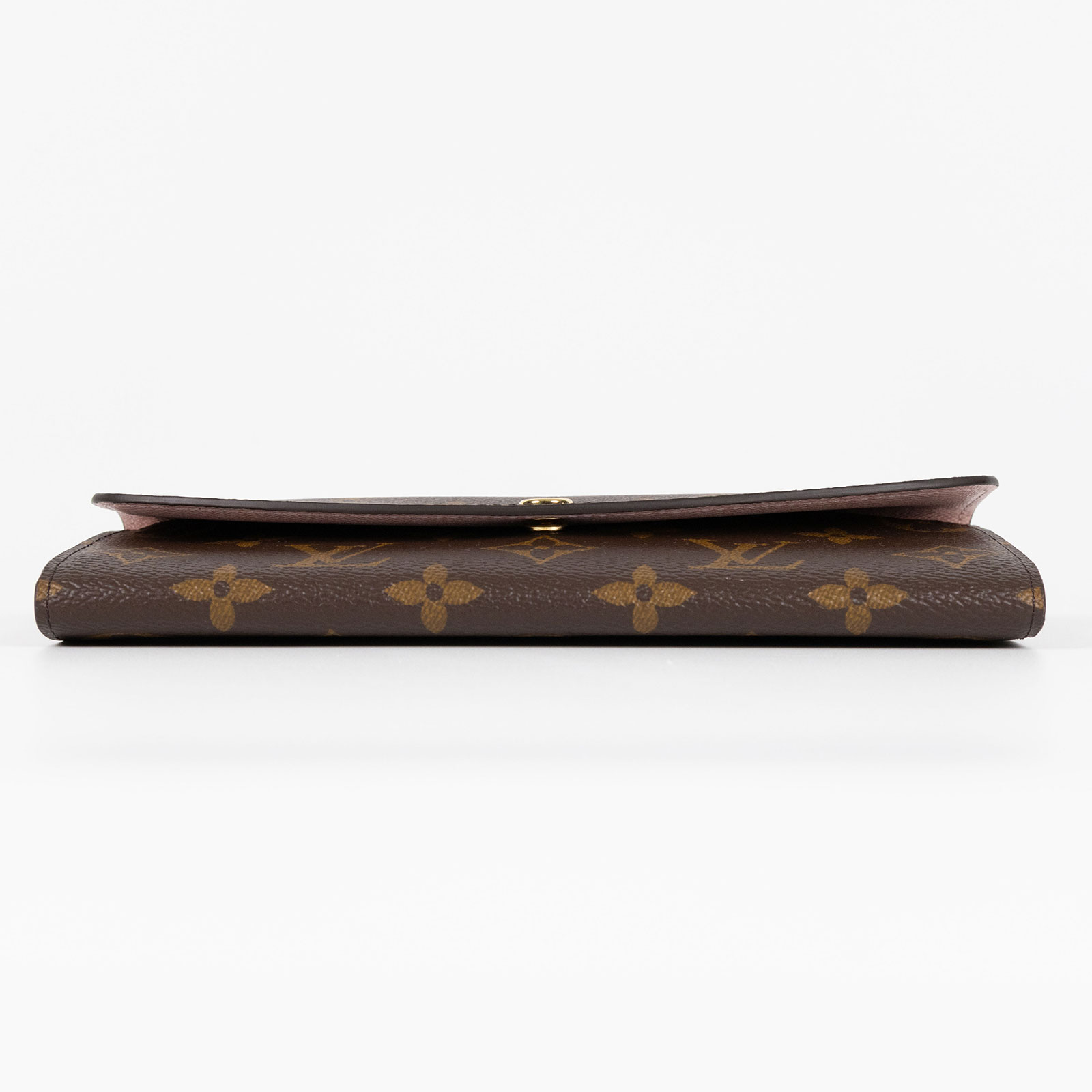 路易威登 LOUIS VUITTON Emilie 長夾 經典帆布 芭蕾粉色 M61289 晶片款 原花內拼粉EMILIE掀蓋長夾 原廠盒子/防塵袋