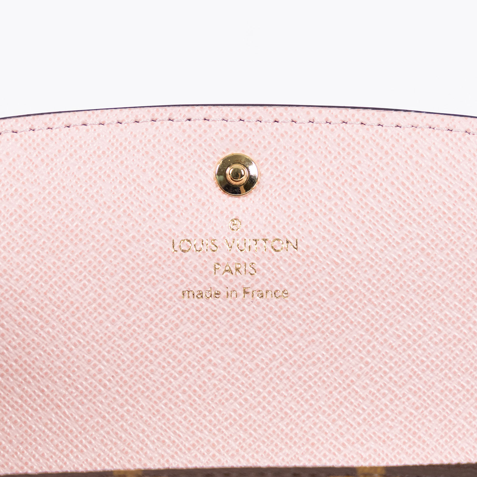 路易威登 LOUIS VUITTON Emilie 長夾 經典帆布 芭蕾粉色 M61289 晶片款 原花內拼粉EMILIE掀蓋長夾 原廠盒子/防塵袋