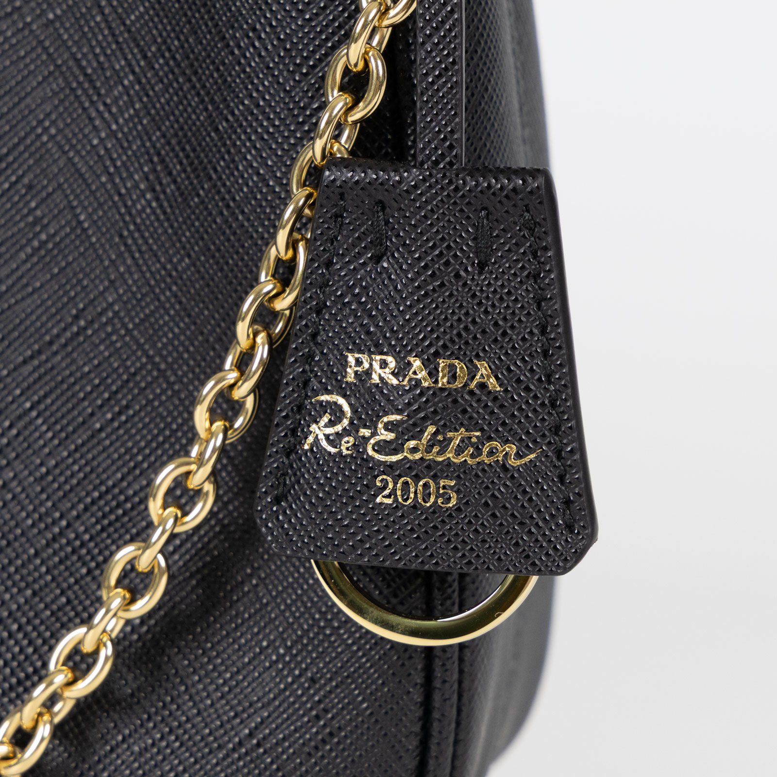 普拉達 PRADA Re-Edition 2005 納帕軟皮手袋 1BH204_2C6A 黑牛皮三合一 原廠盒子/防塵袋2/背帶2/內袋/發票