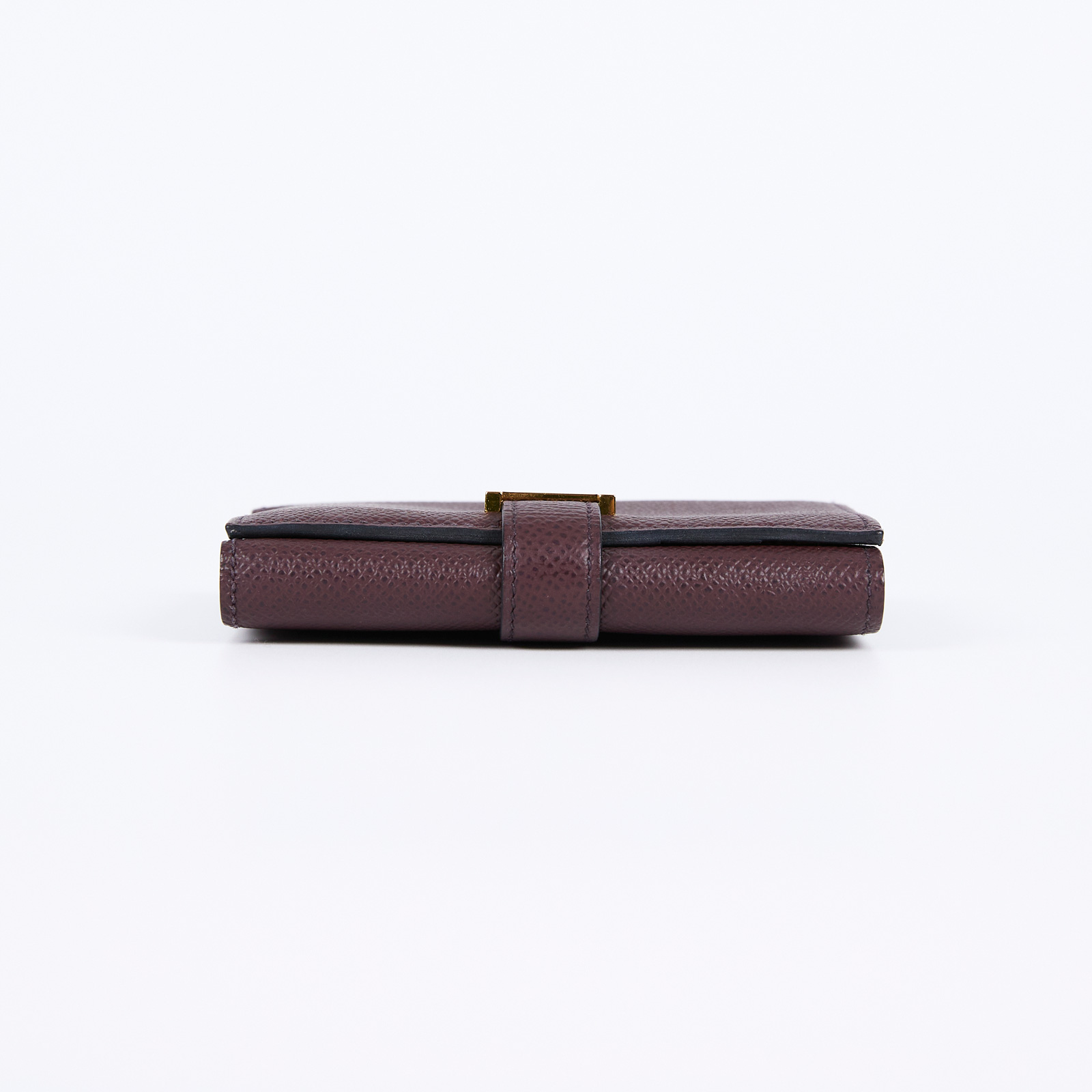 愛馬仕 Hermès Bearn 短夾 BEARN Z AI 002 CA Z刻 暗紅金BEARN短夾 原廠盒子