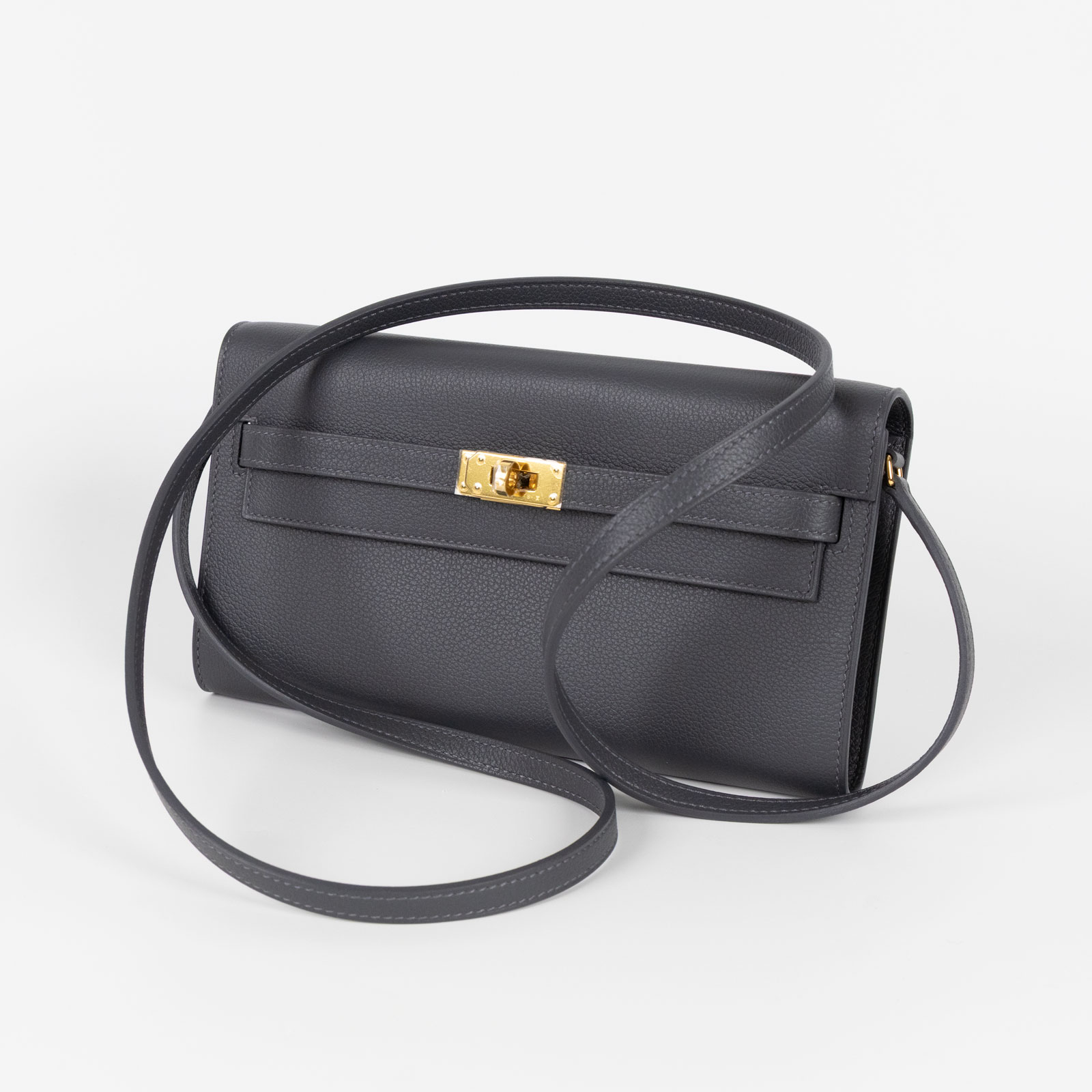 愛馬仕 Hermès Kelly to go 長夾肩背包 KLG H084169CC/W TI 008 HM  原廠盒子/防塵袋/背帶
