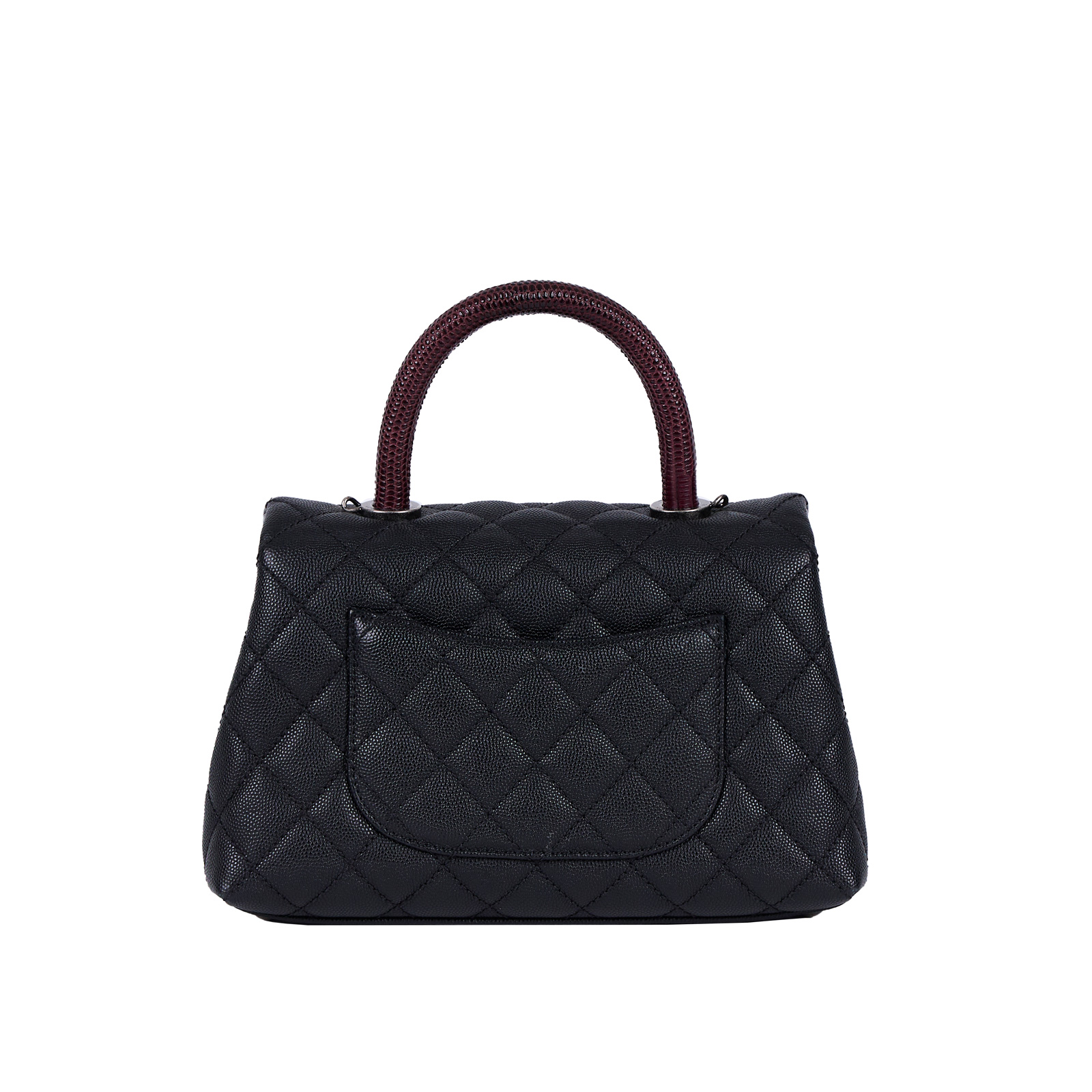 香奈兒 CHANEL Handle 24 手提 口蓋包 A92990 23開 黑銀蜥蜴手把COCO HANDLE 原廠盒子/防塵袋/背帶/保證卡