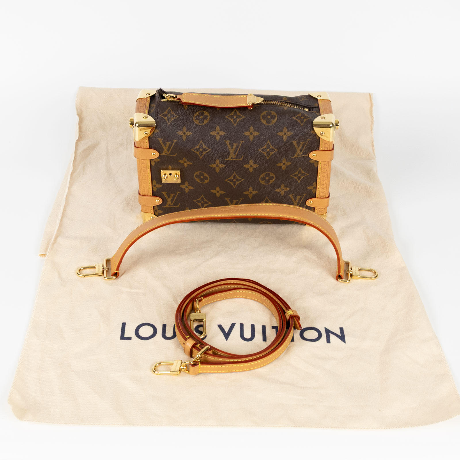 路易威登 LOUIS VUITTON Side Trunk MM 老花 手提 肩背 箱包 M46358 晶片款 原花Side Trunk MM 防塵袋/背帶2