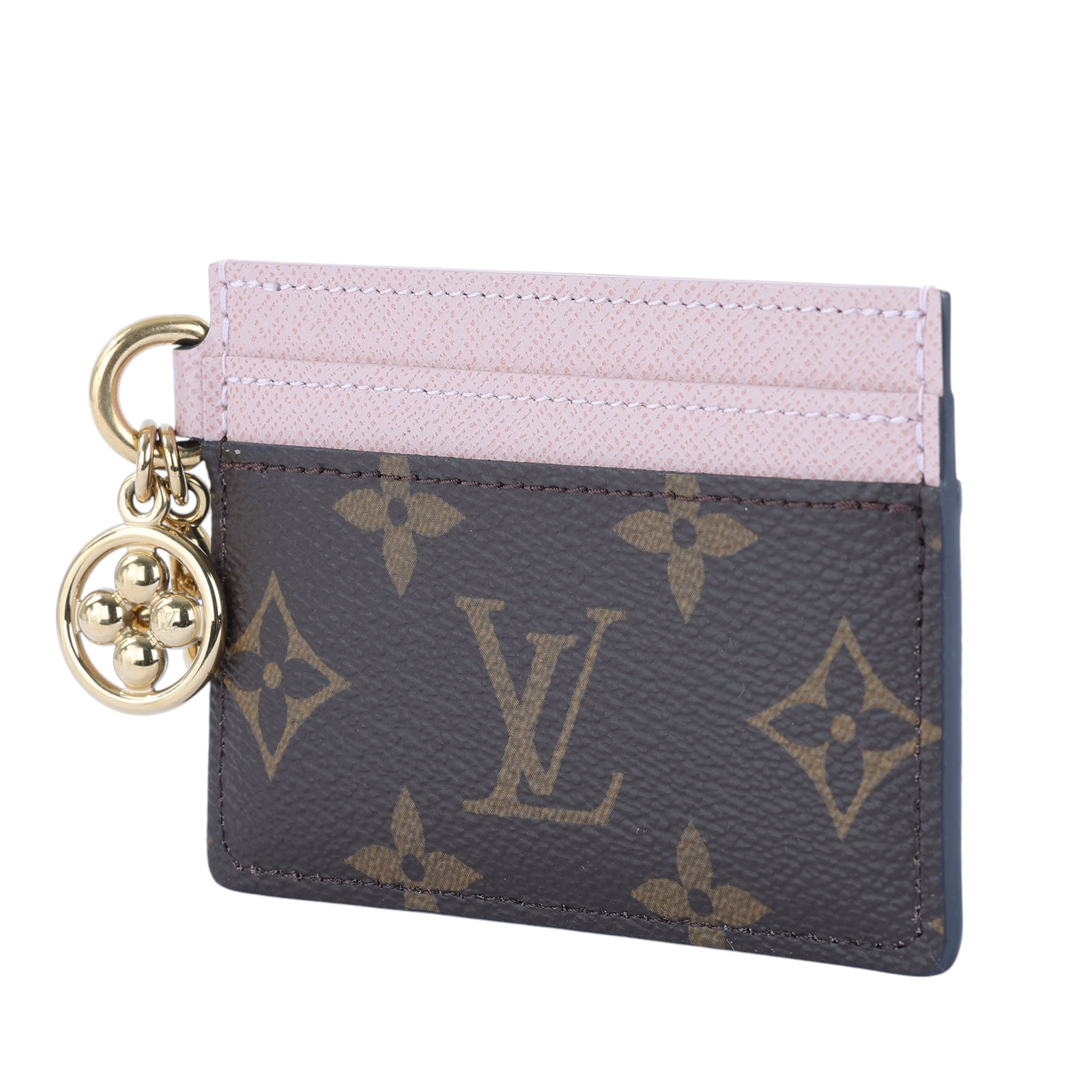 路易威登 LOUIS VUITTON LV Charms 名片夾 帆布 粉紅色 M82739 晶片款 粉 Charms 名片夾 原廠盒子/防塵袋