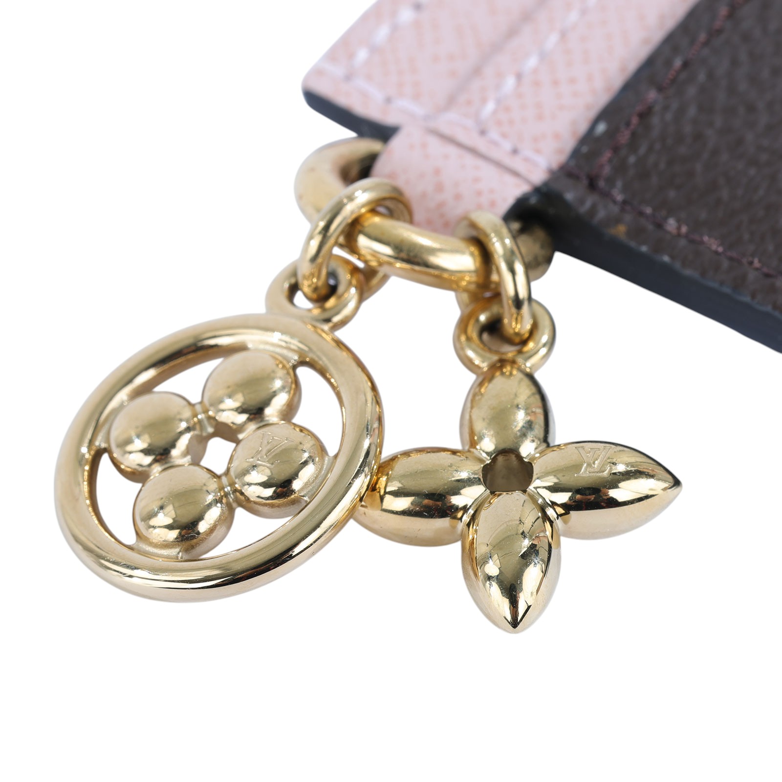 路易威登 LOUIS VUITTON LV Charms 名片夾 帆布 粉紅色 M82739 晶片款 粉 Charms 名片夾 原廠盒子/防塵袋