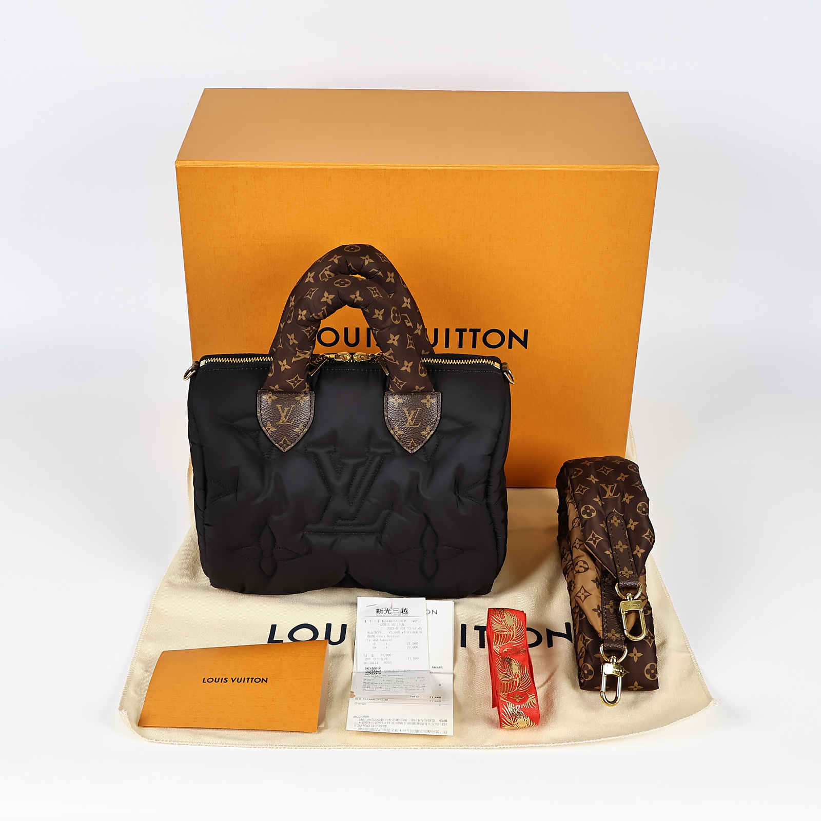 路易威登 LOUIS VUITTON Speedy 25 手提波士頓包 尼龍 M59008 晶片款  原廠盒子/防塵袋/背帶/購買證明