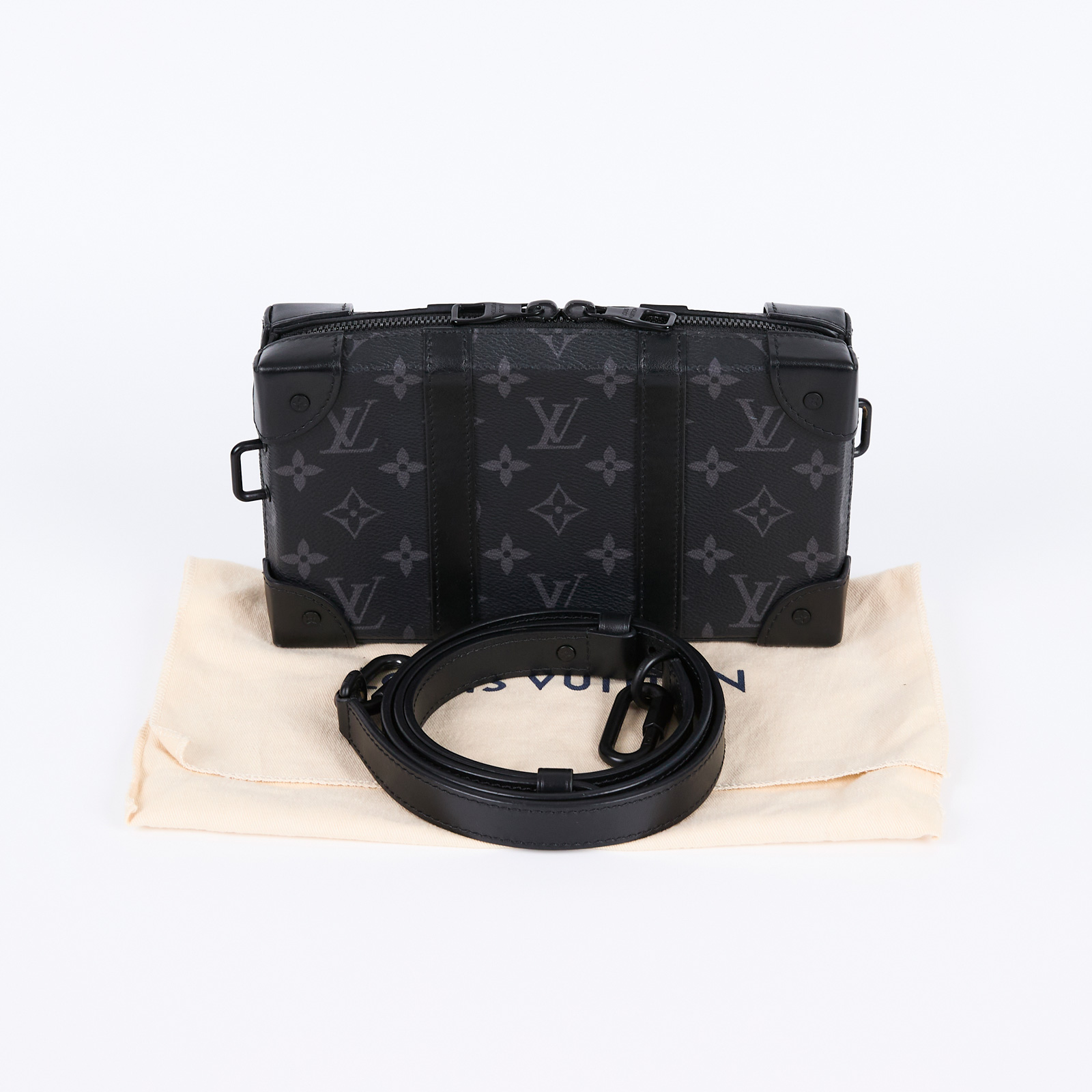 路易威登 LOUIS VUITTON Mini Soft Trunk 迷你 隨身包 黑色 M69838 晶片款 黑原花SOFT TRUNK 防塵袋/背帶