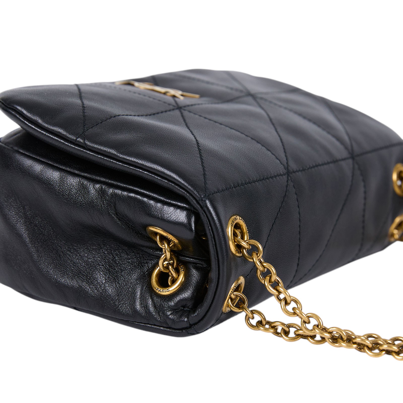 聖羅蘭 YSL SAINT LAURENT Jamie 4.3 小羊皮 迷你 手袋 肩背 手提包 766754AAB32 黑金JAMIE 4.3側背包 無附屬品