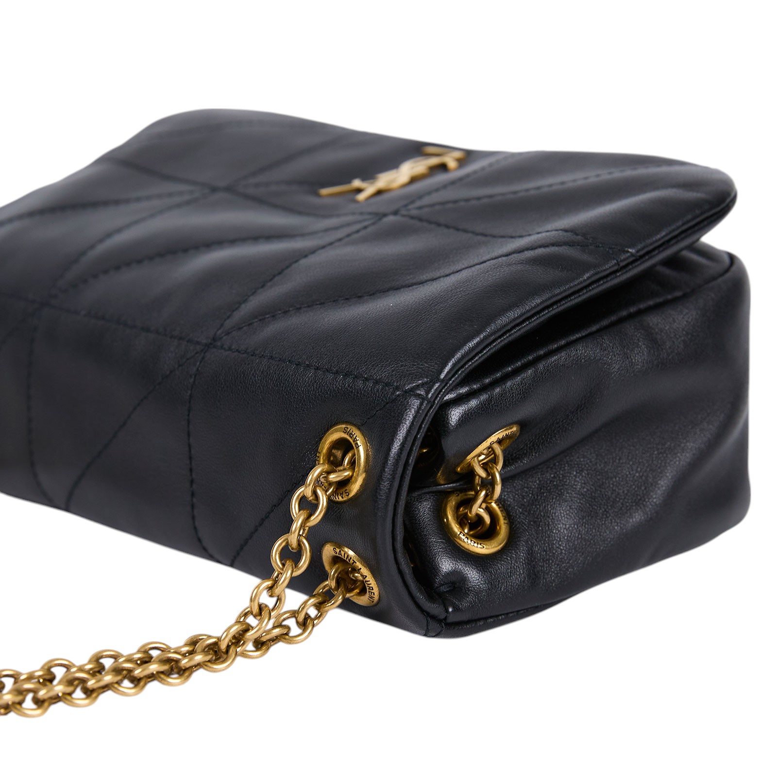 聖羅蘭 YSL SAINT LAURENT Jamie 4.3 小羊皮 迷你 手袋 肩背 手提包 766754AAB32 黑金JAMIE 4.3側背包 無附屬品