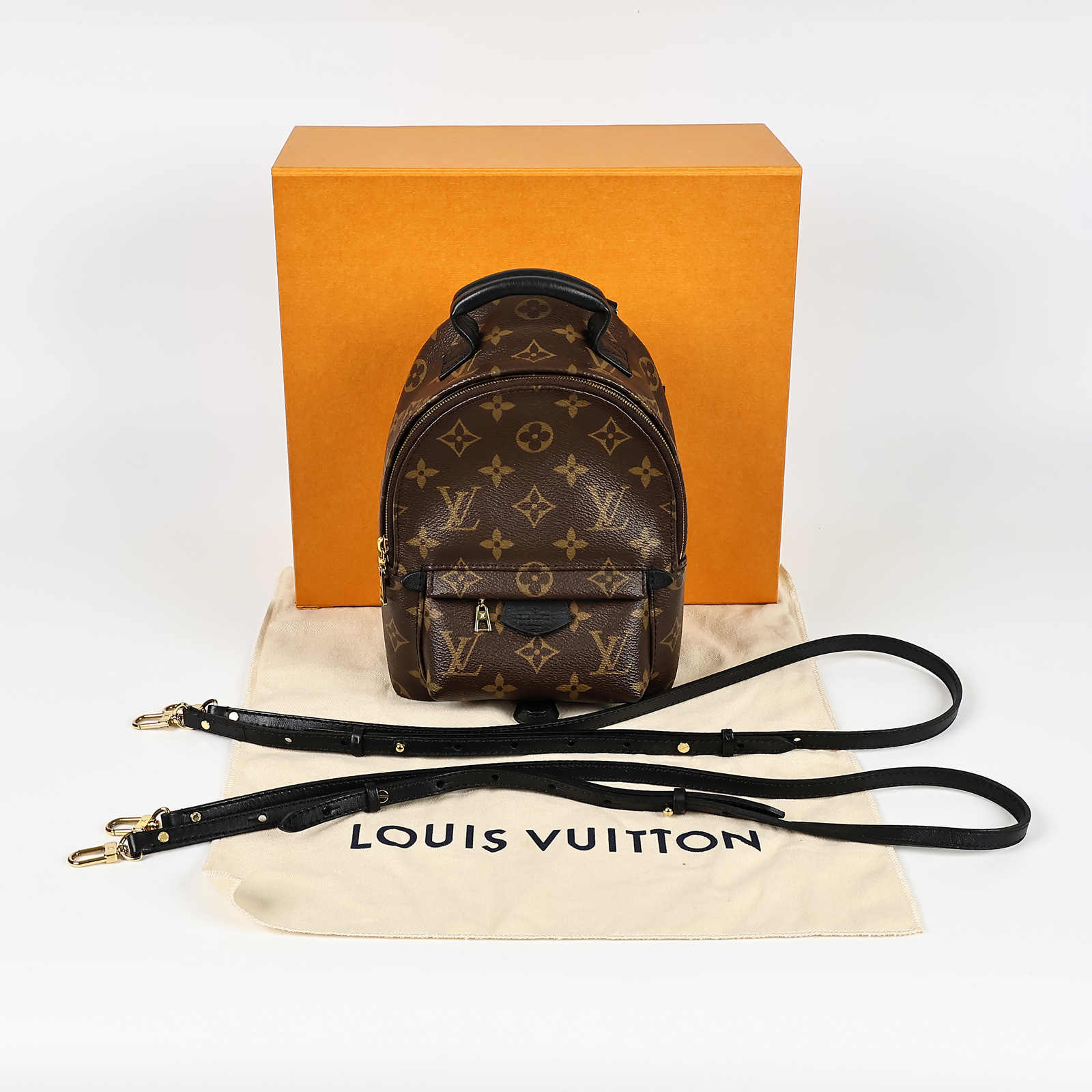 路易威登 LOUIS VUITTON Palm Springs Mini 迷你 後背包 M44873 晶片款  原廠盒子/防塵袋/背帶2