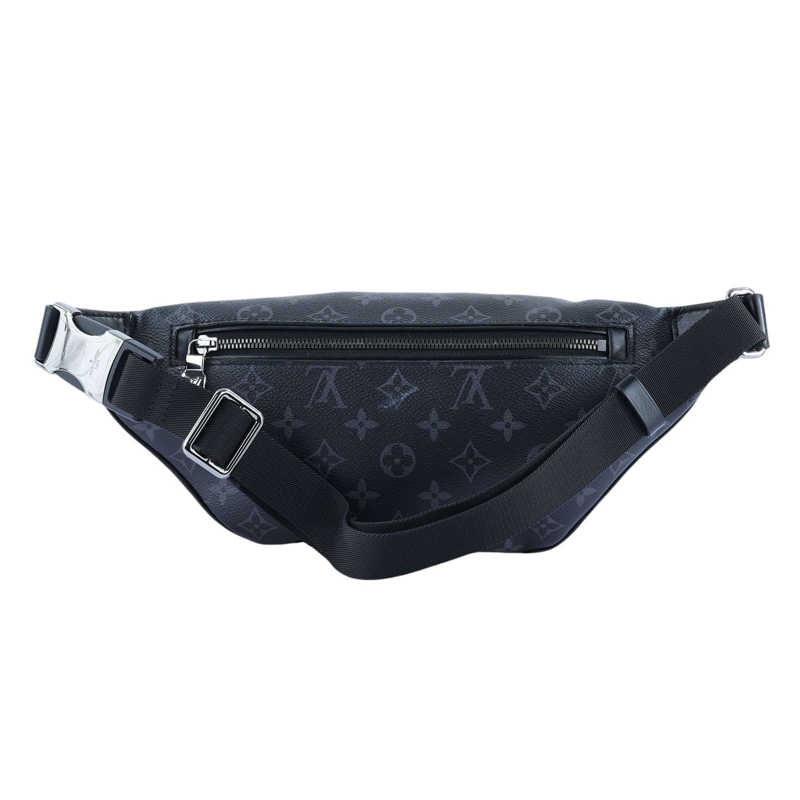路易威登 LOUIS VUITTON Discovery PM 腰包 Monogram Eclipse 黑色 M46035 晶片款  購買證明