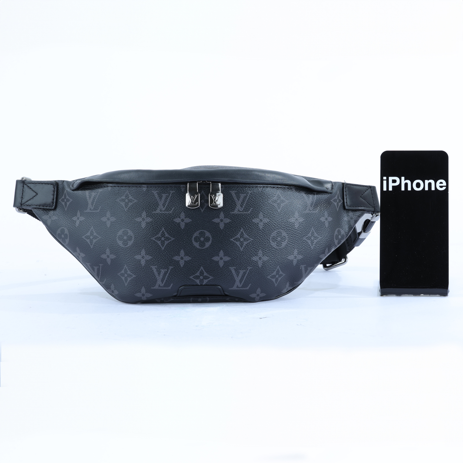 路易威登 LOUIS VUITTON Discovery PM 腰包 Monogram Eclipse 黑色 M46035 晶片款  購買證明