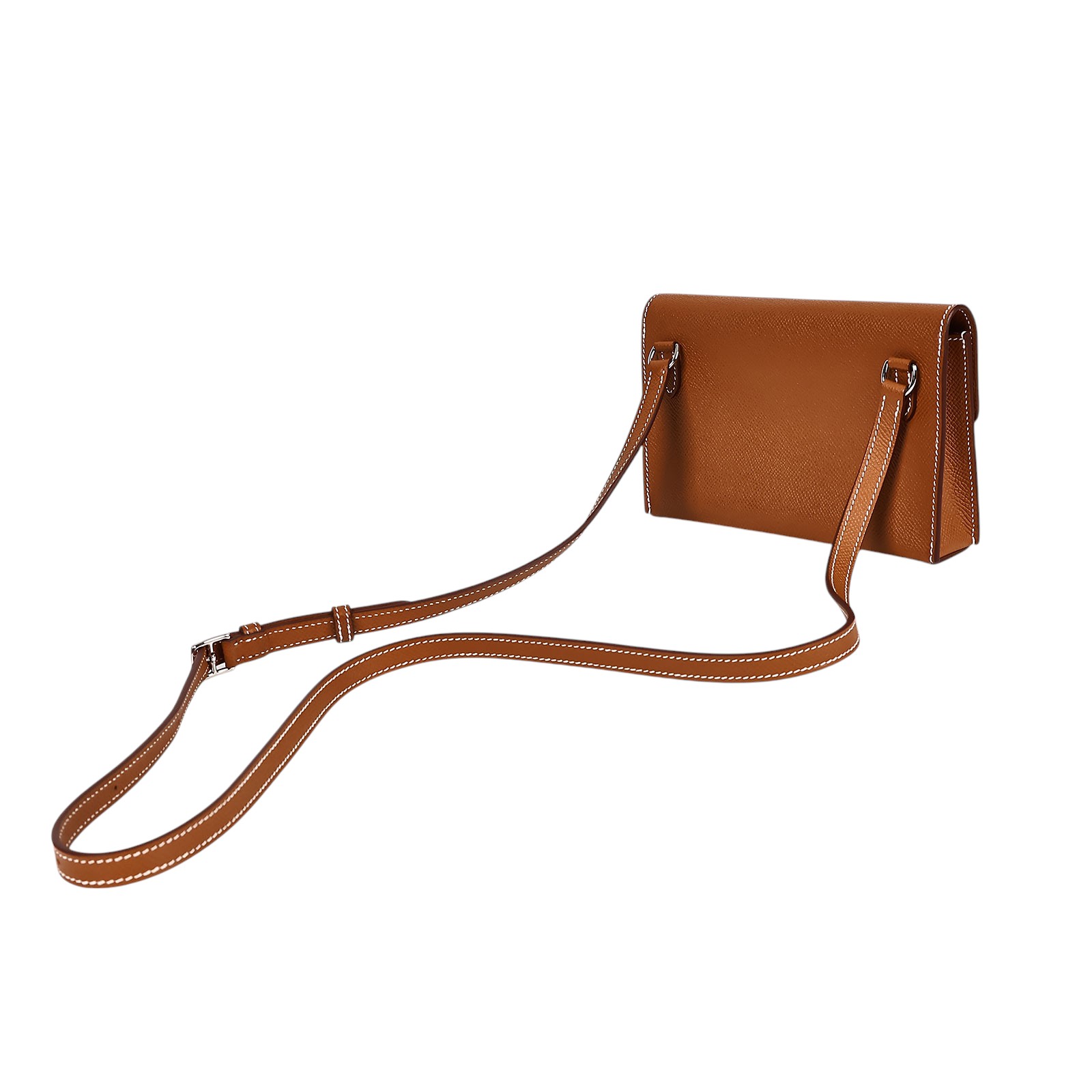 愛馬仕 Hermès Snap wallet 斜背包 SNAPW W AM 011 UH W刻 金棕SNAP WALLET WOC 原廠盒子/防塵袋2/購買證明
