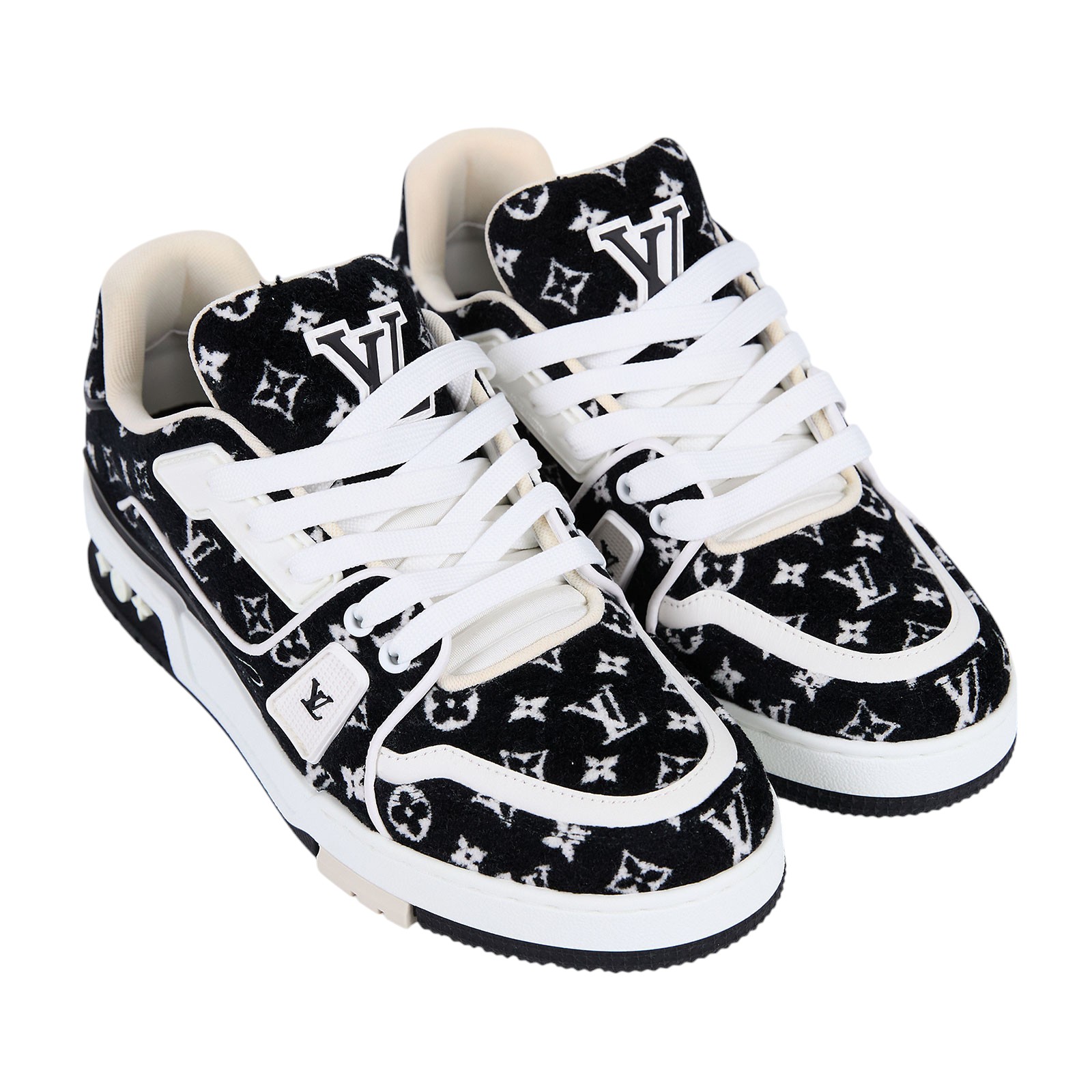 路易威登 LOUIS VUITTON LV Trainer 運動鞋 #05 1ABFT4 黑絨毛Trainer運動鞋#5 防塵袋