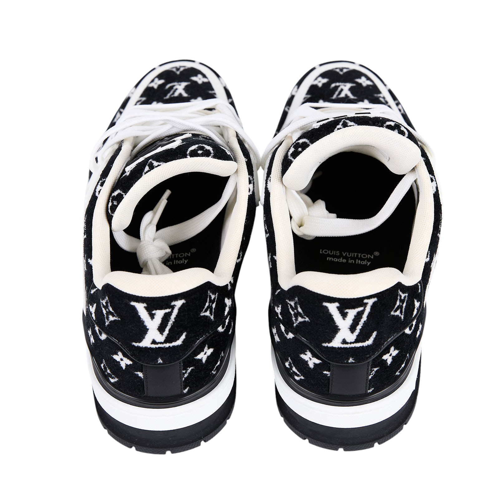 路易威登 LOUIS VUITTON LV Trainer 運動鞋 #05 1ABFT4 黑絨毛Trainer運動鞋#5 防塵袋