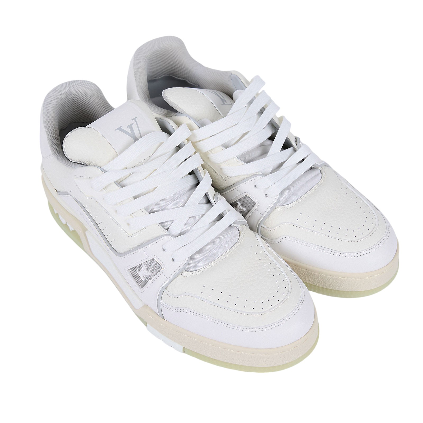 路易威登 LOUIS VUITTON LV Trainer 運動鞋 #06.5 1A8WAU 白皮革Trainer運動鞋#6.5 防塵袋