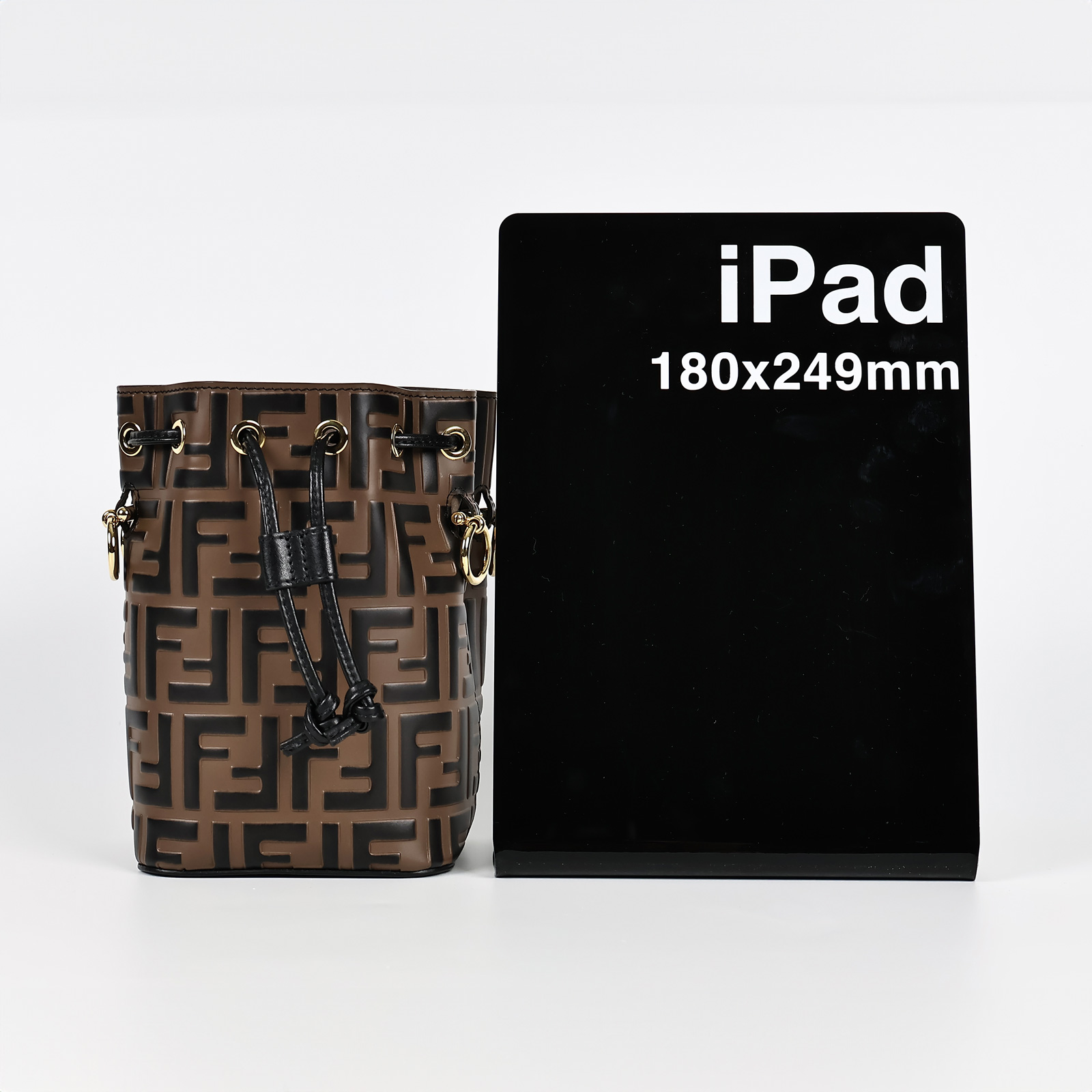 芬迪 FENDI Mon Tresor 皮革 迷你 手袋 8BS010A659 原花FF水桶包MINI 防塵袋/背帶2