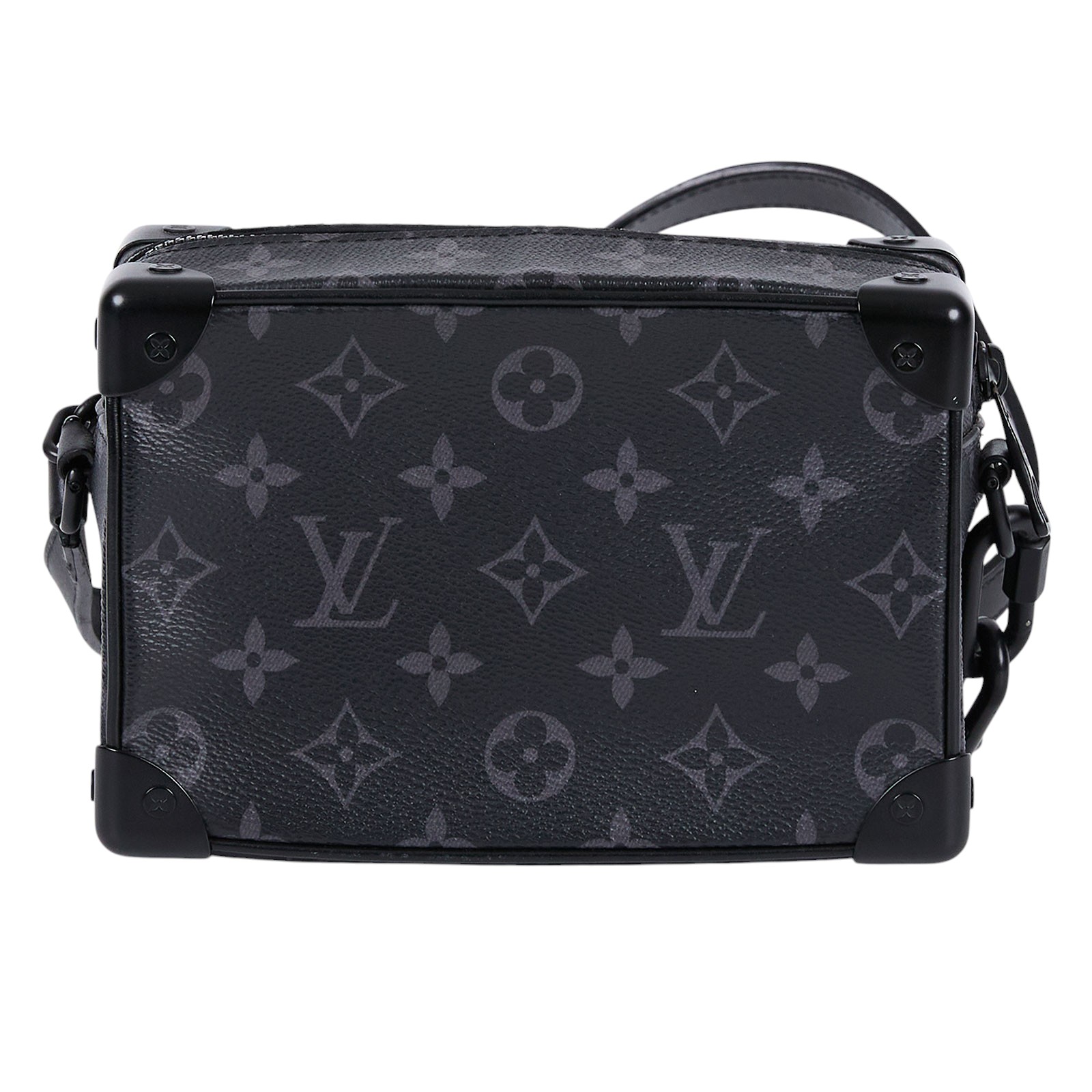 路易威登 LOUIS VUITTON Mini Soft Trunk 迷你 隨身包 黑色 M44735 晶片款 黑原花SOFT TRUNK 購買證明
