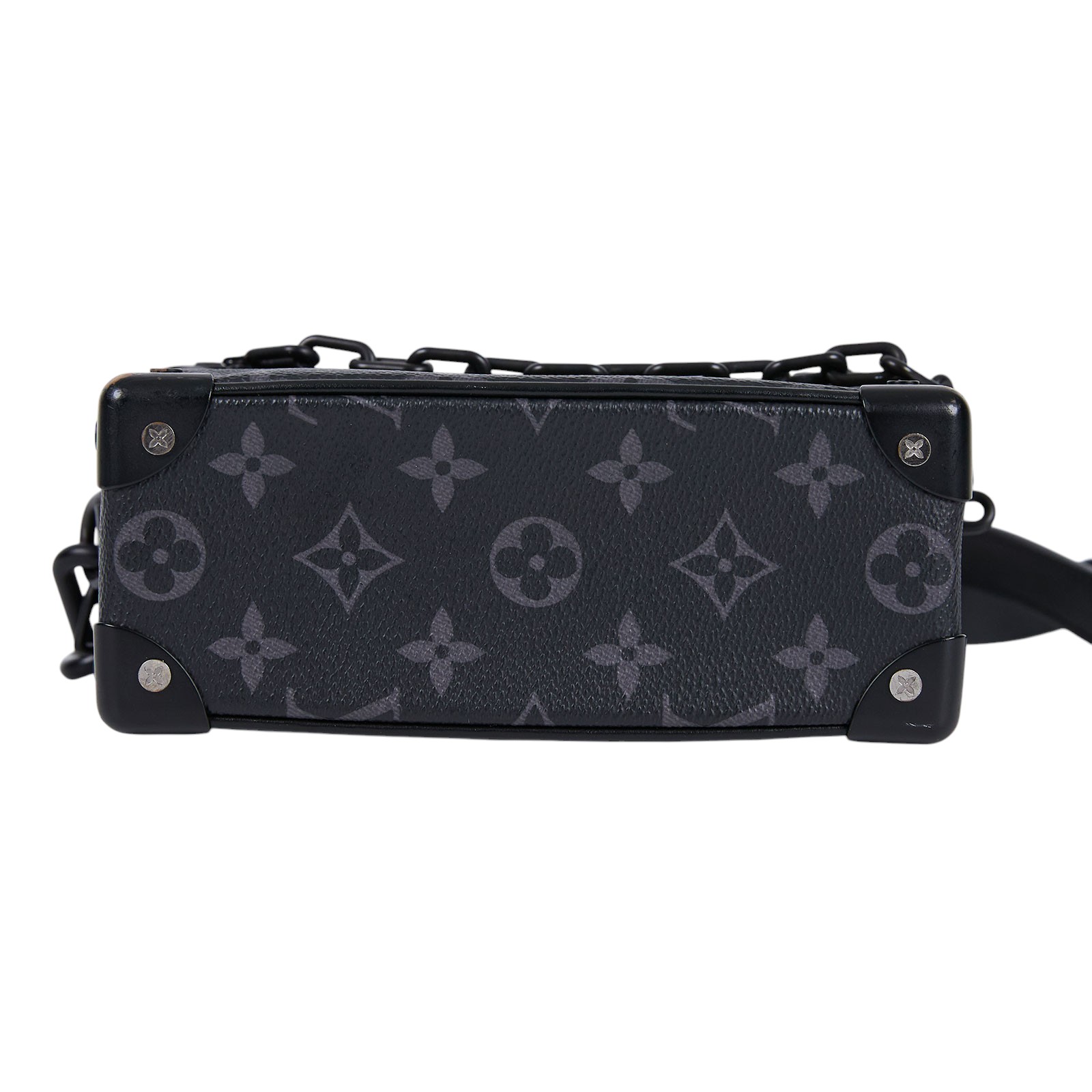 路易威登 LOUIS VUITTON Mini Soft Trunk 迷你 隨身包 黑色 M44735 晶片款 黑原花SOFT TRUNK 購買證明