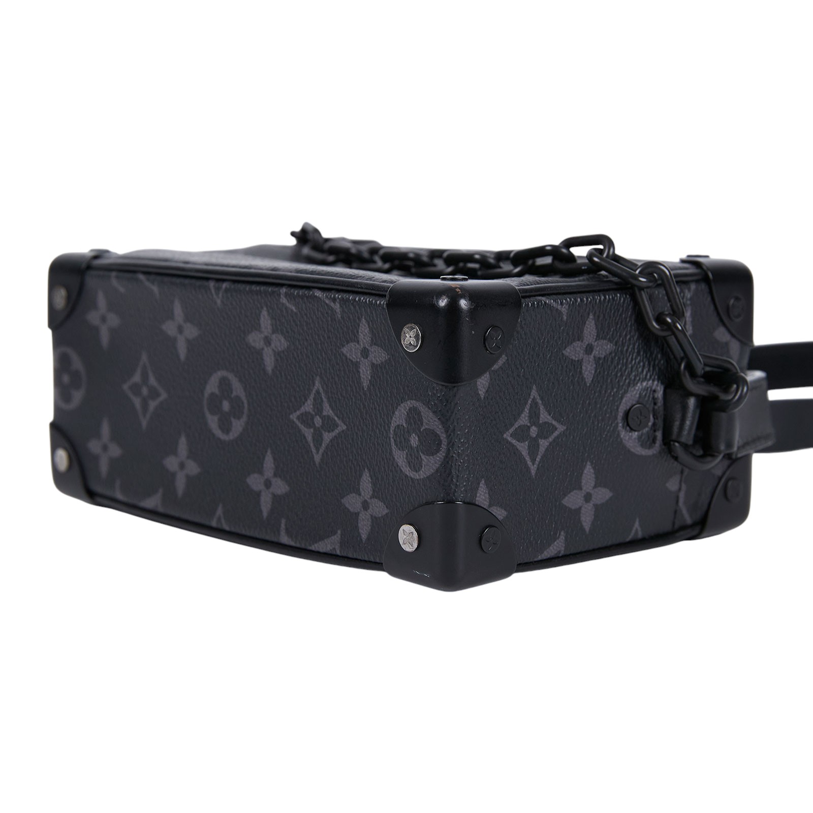 路易威登 LOUIS VUITTON Mini Soft Trunk 迷你 隨身包 黑色 M44735 晶片款 黑原花SOFT TRUNK 購買證明