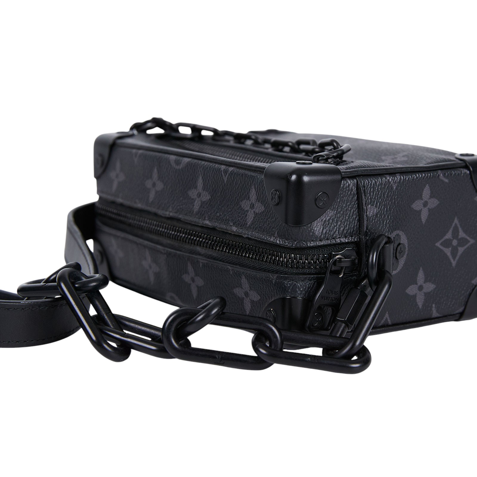 路易威登 LOUIS VUITTON Mini Soft Trunk 迷你 隨身包 黑色 M44735 晶片款 黑原花SOFT TRUNK 購買證明