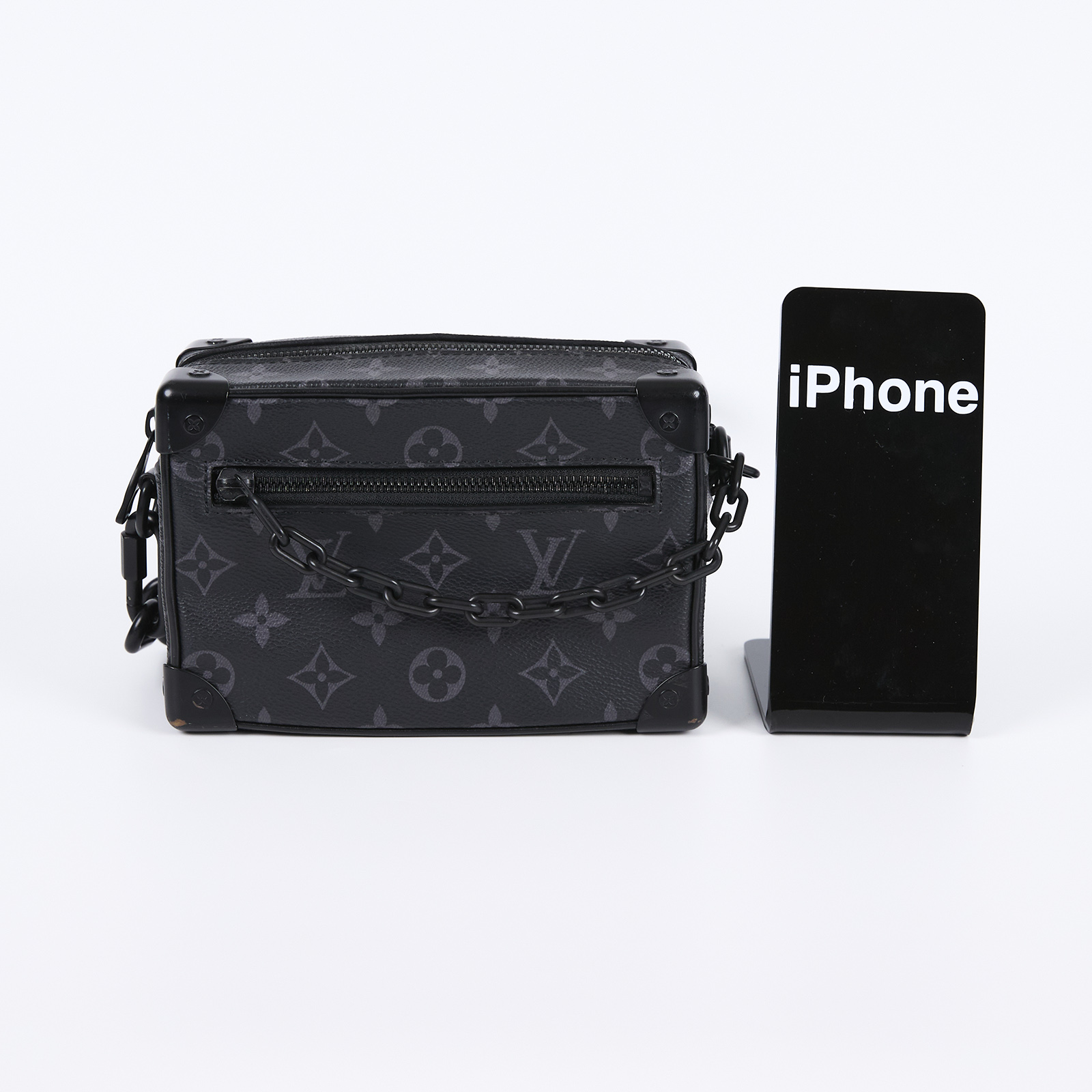 路易威登 LOUIS VUITTON Mini Soft Trunk 迷你 隨身包 黑色 M44735 晶片款 黑原花SOFT TRUNK 購買證明